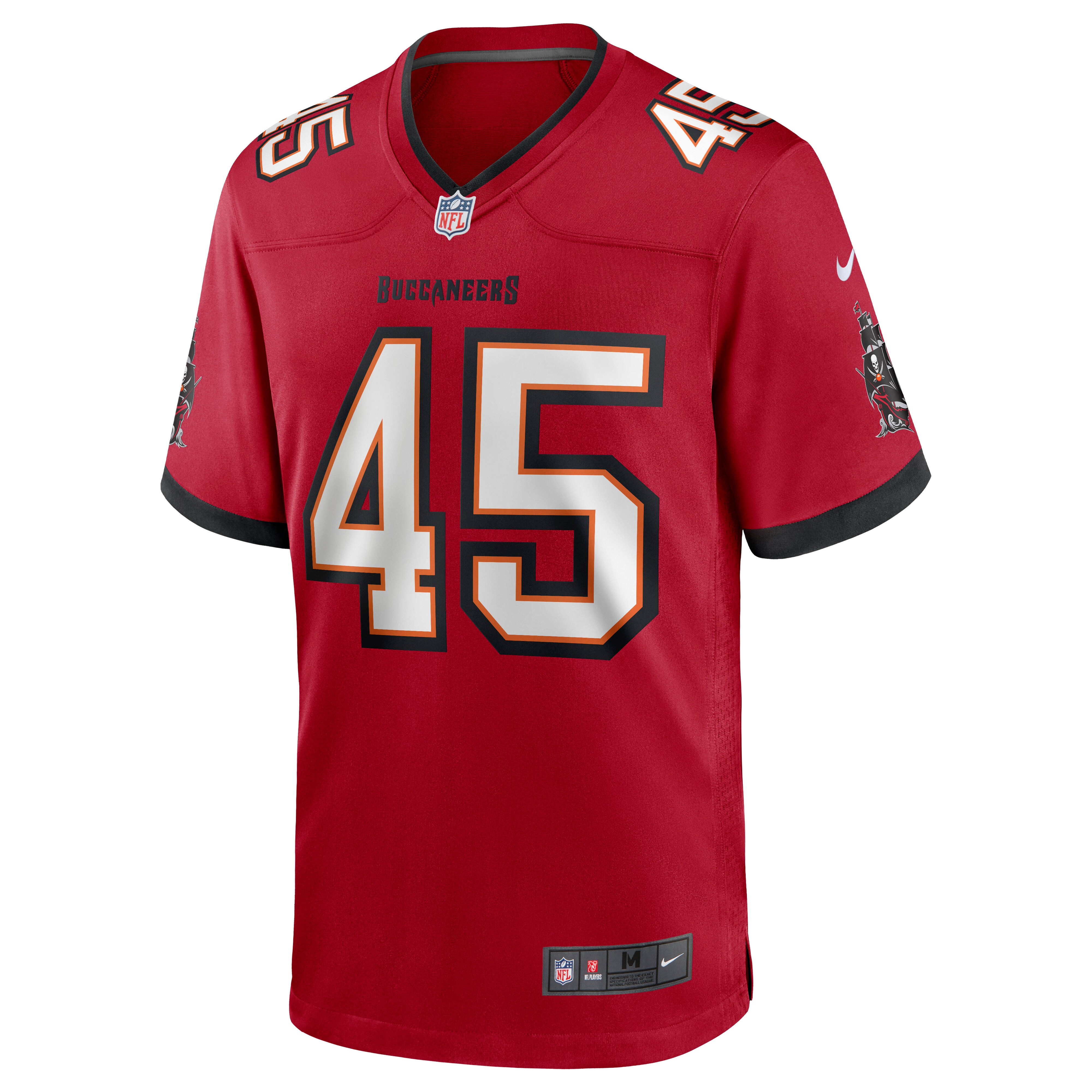 Devin White Tampa Bay Buccaneers Nike Game Jersey - Red - vstockx