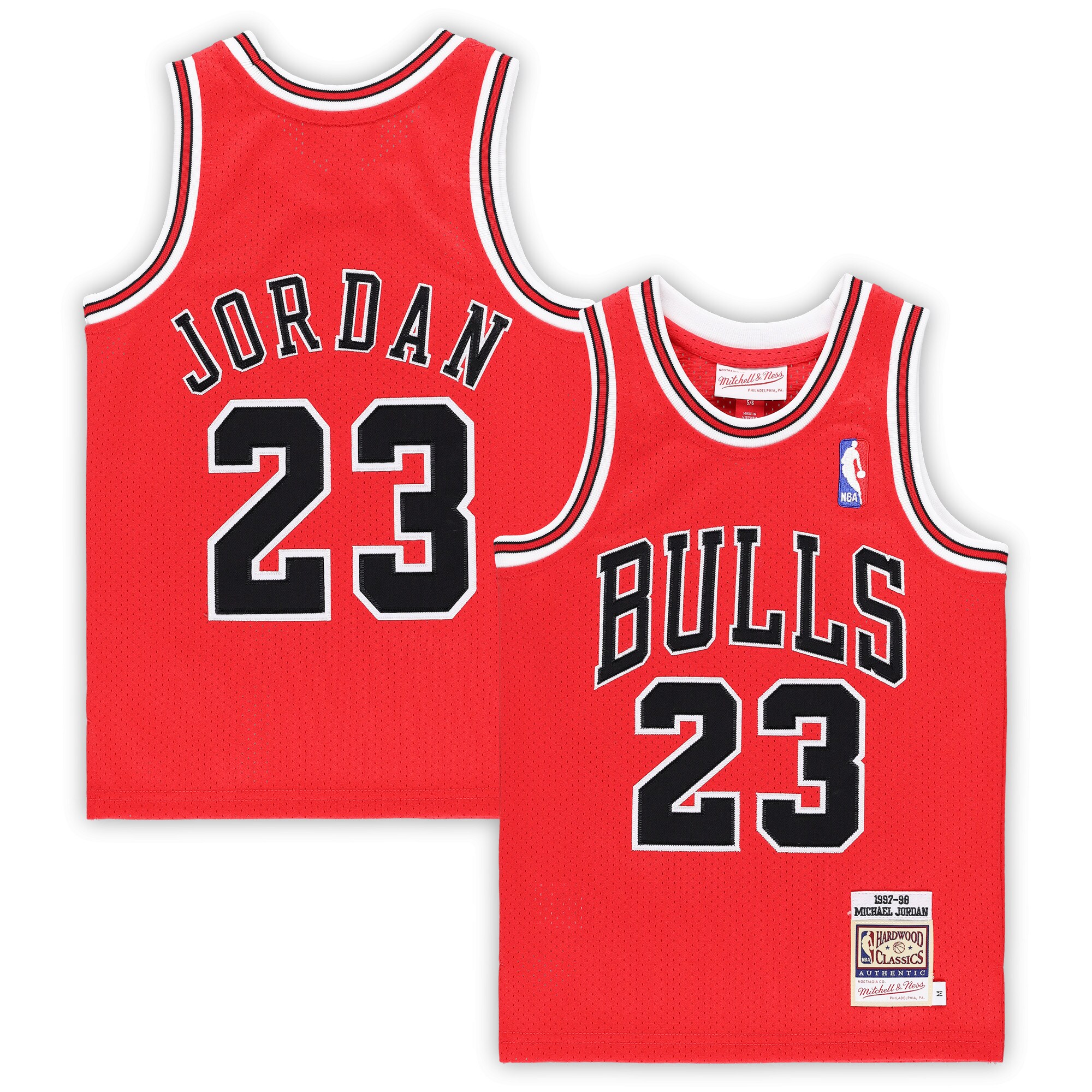 Michael Jordans Chicago Bulls Mitchell & Ness Preschool 1997/98 Hardwood Classics Authentic Jersey - Red - vstockx