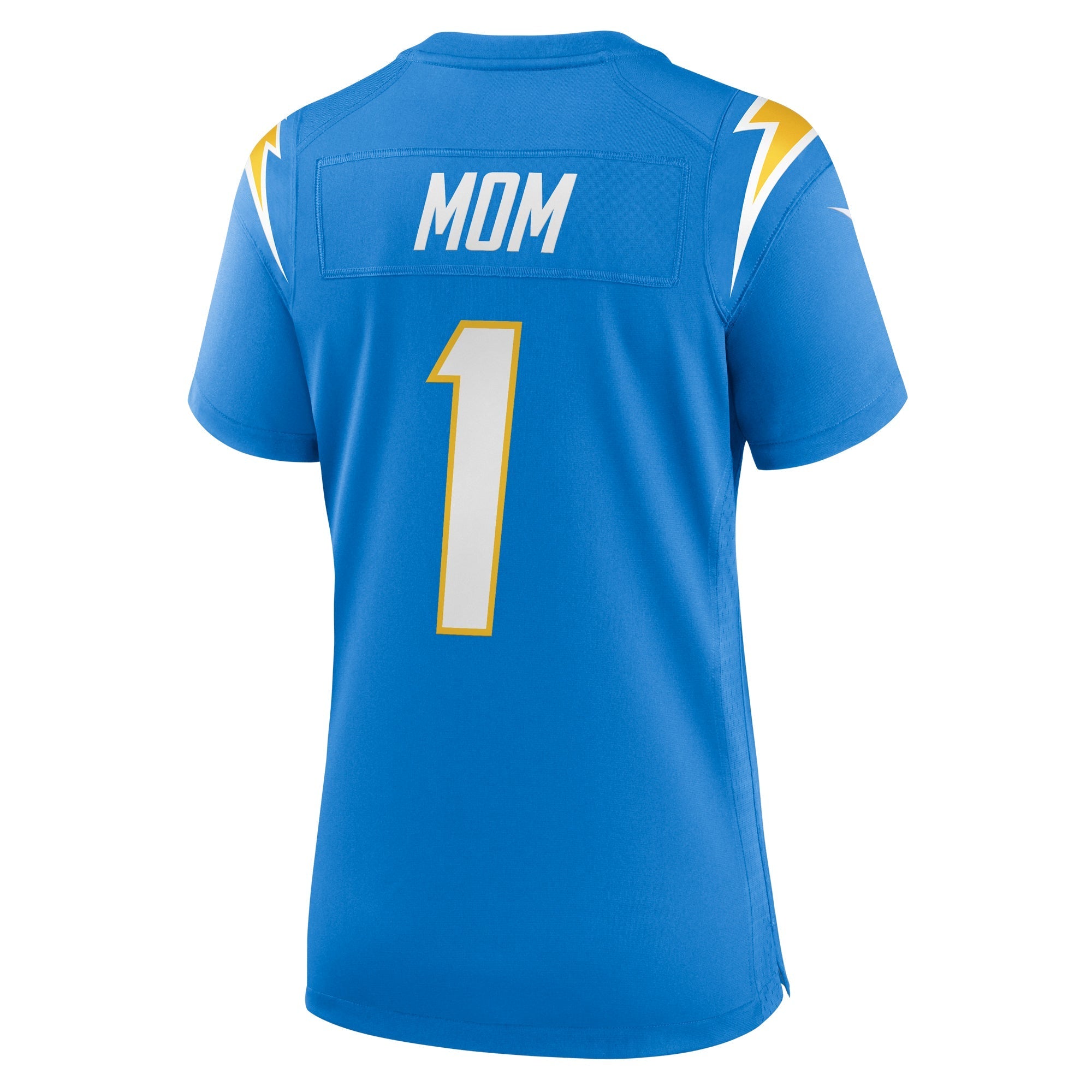 Women's Nike Number 1 Mom Powder Blue Los Angeles Chargers Game Jersey - vstockx