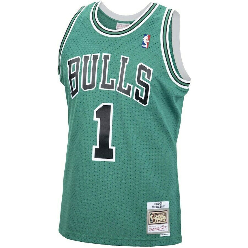 Youth Chicago Bulls Derrick Rose Mitchell & Ness Kelly Green Hardwood Classics Swingman Jersey - vstockx