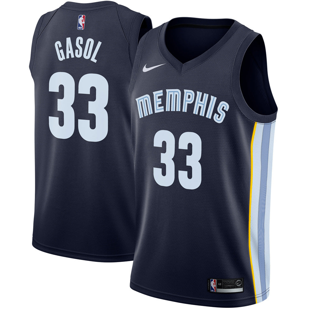 Men's Memphis Grizzlies Marc Gasol Icon Edition Jersey - Navy - vstockx