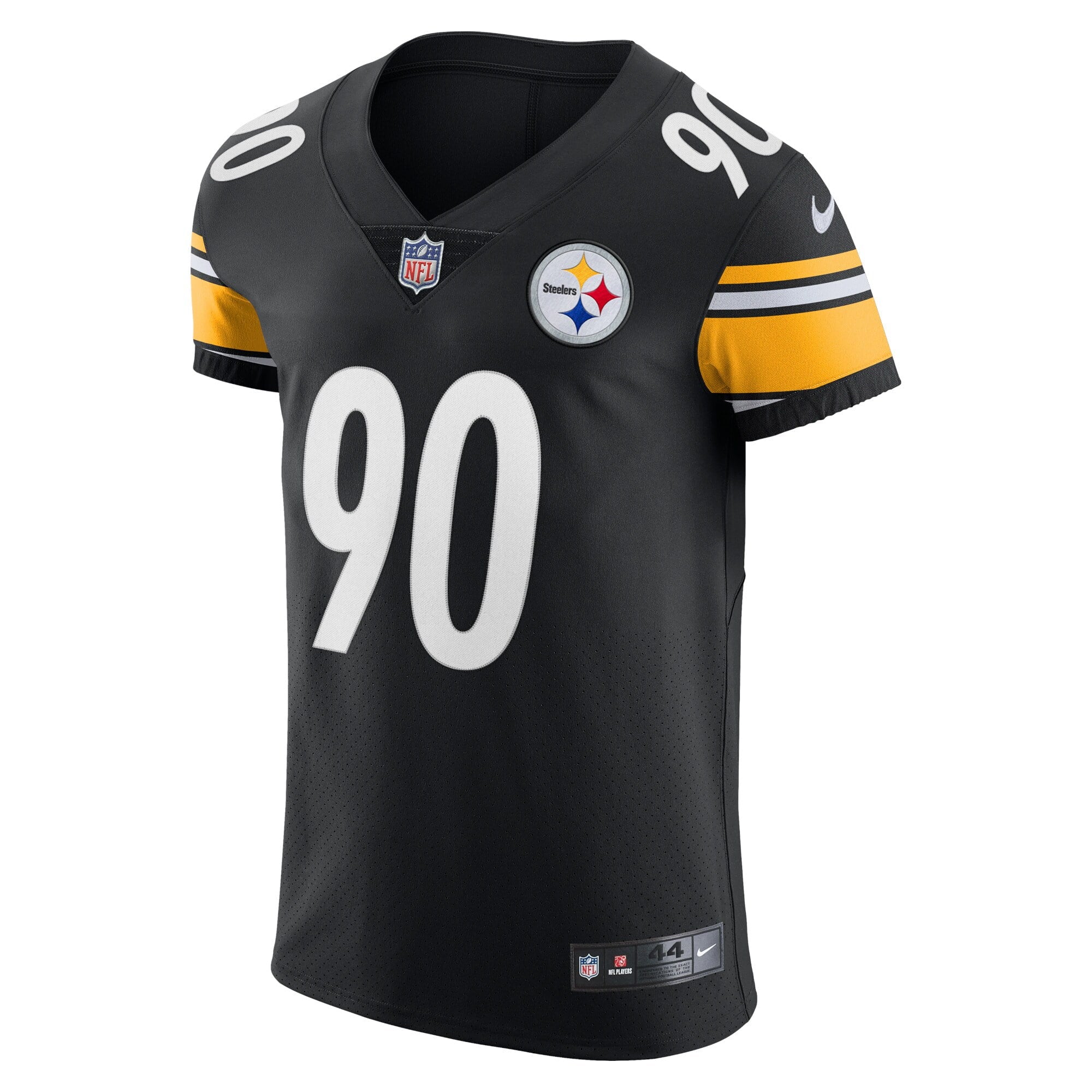 Men's Nike T.J. Watt Black Pittsburgh Steelers Vapor Elite Player Jersey - vstockx