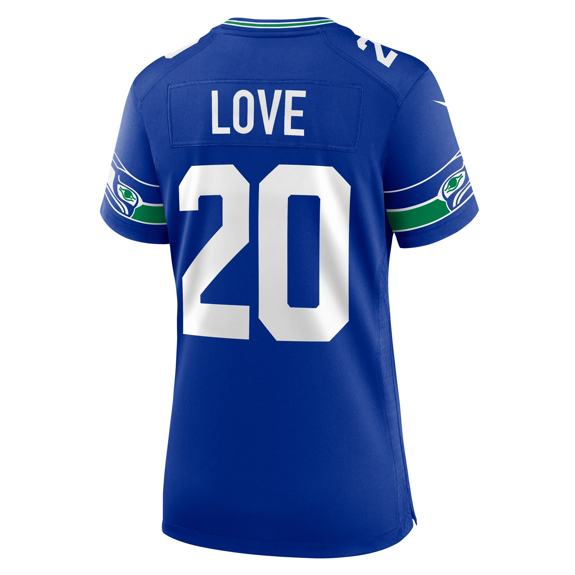 Julian Love Seattle Seahawks Nike Women's Throwback Player Game Jersey - Royal - vstockx