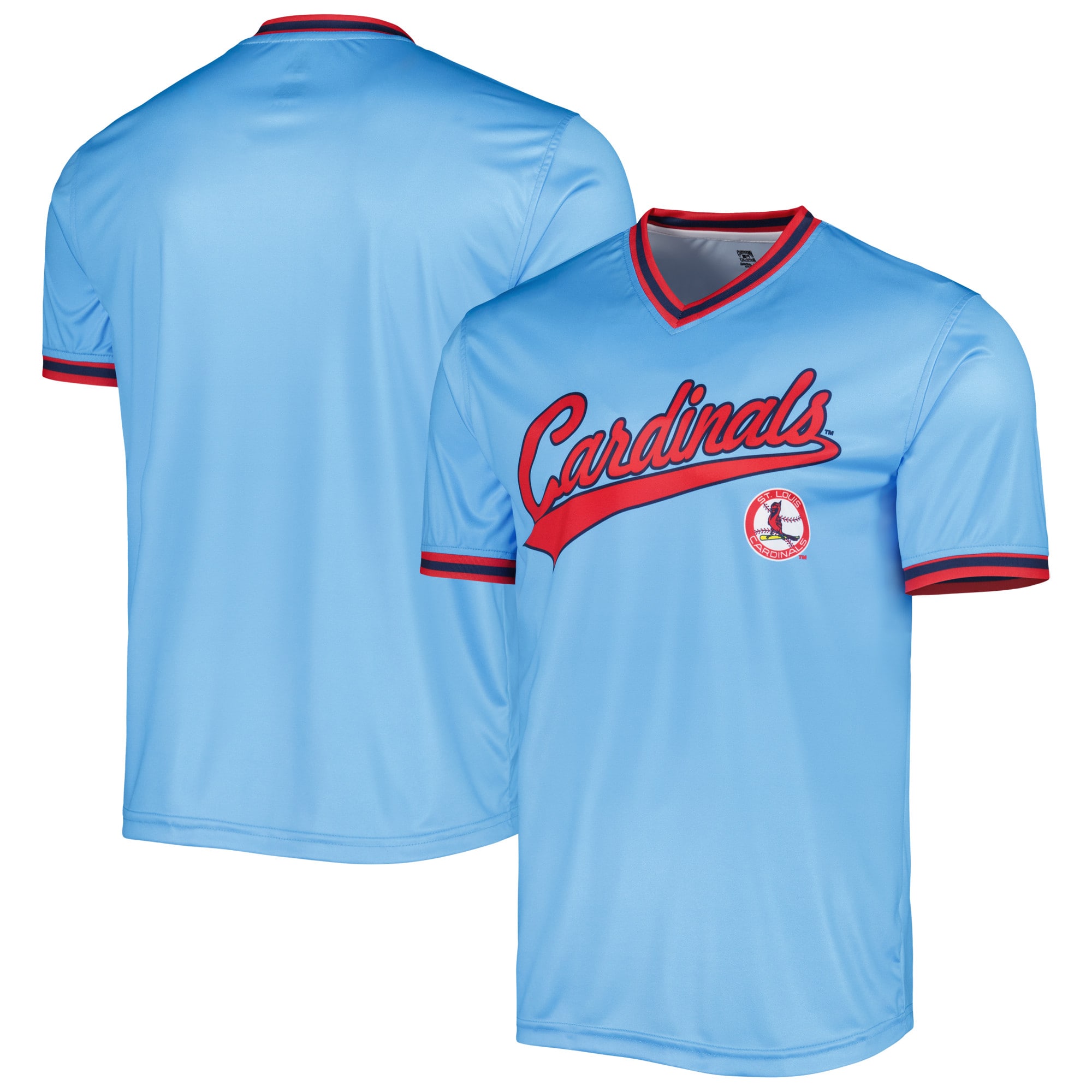 St. Louis Cardinals Stitches Cooperstown Collection Team Jersey - Light Blue - vstockx