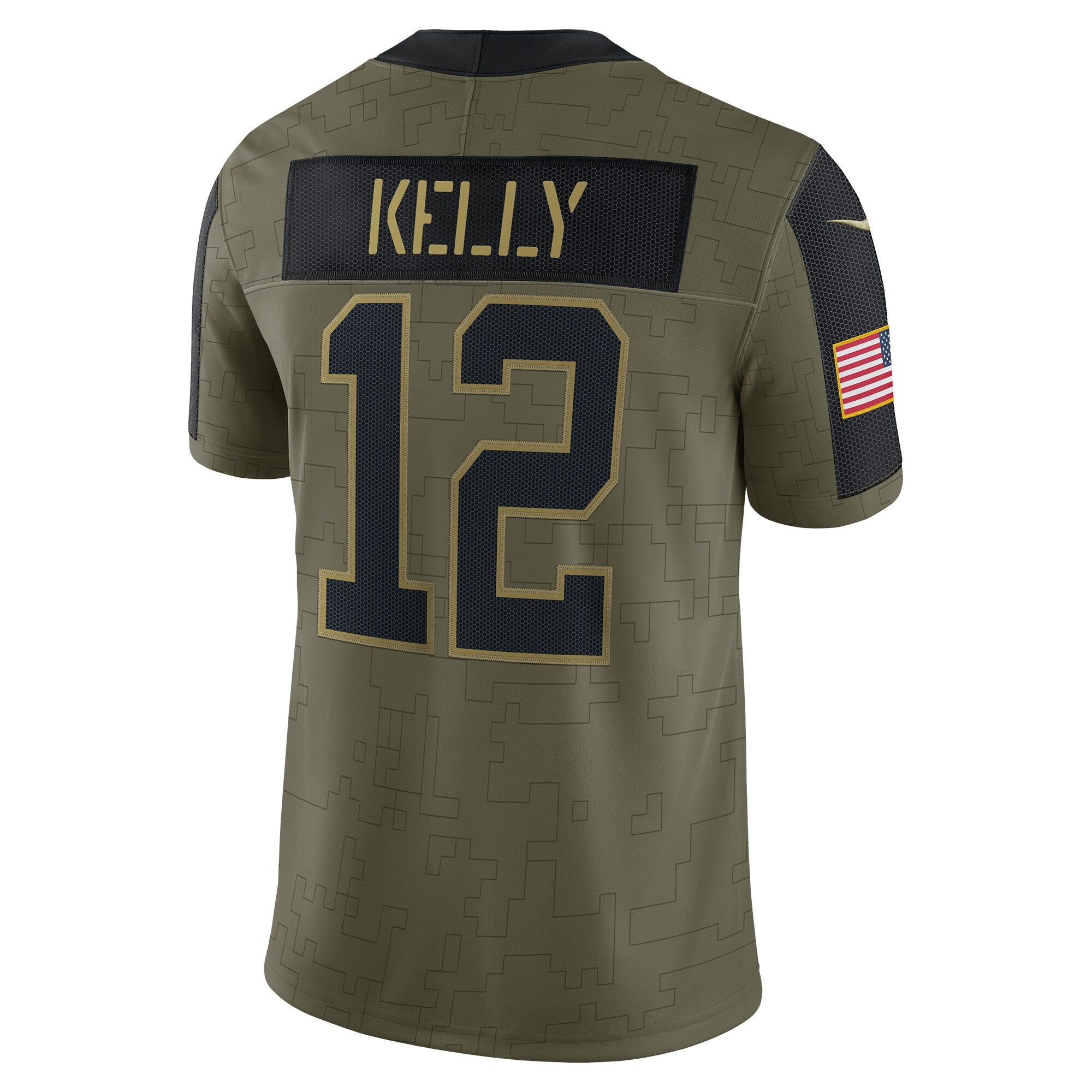 Men's Nike Jim Kelly Olive Buffalo Bills 2021 Salute To Service Retired Player Limited Jersey - vstockx