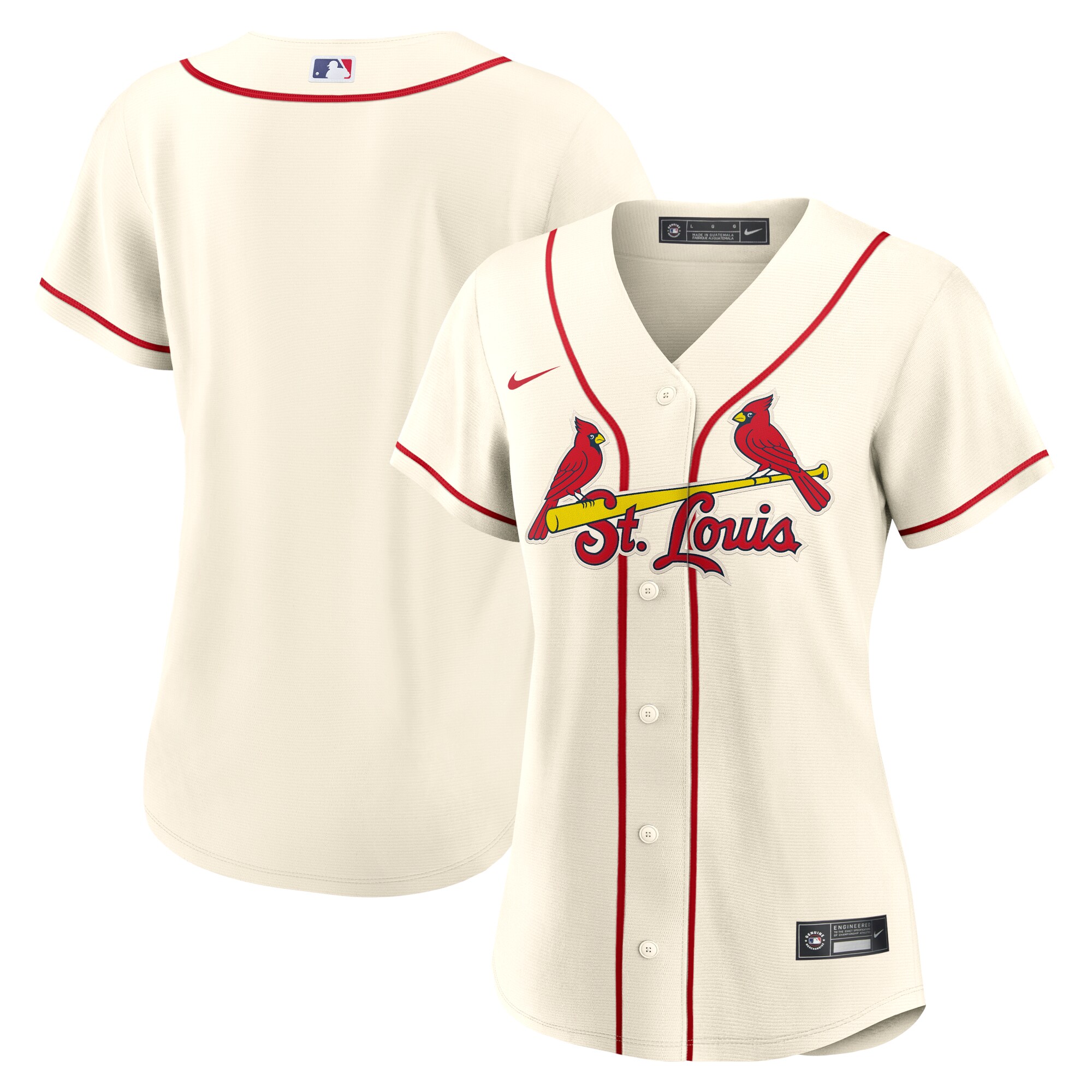 St. Louis Cardinals Nike Women's Alternate Replica Team Jersey - Cream - vstockx