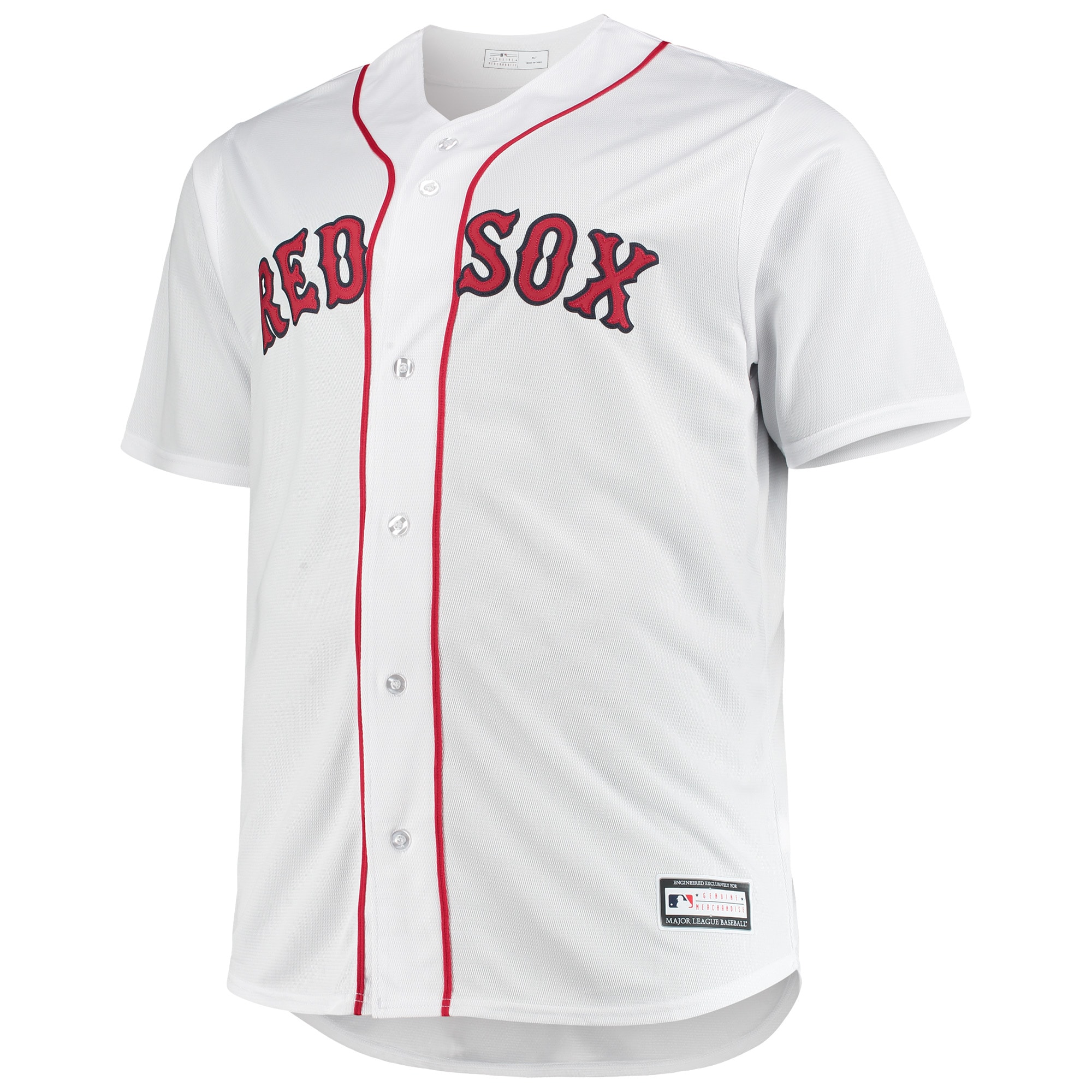 Boston Red Sox Big & Tall Home Replica Team Jersey - White - vstockx