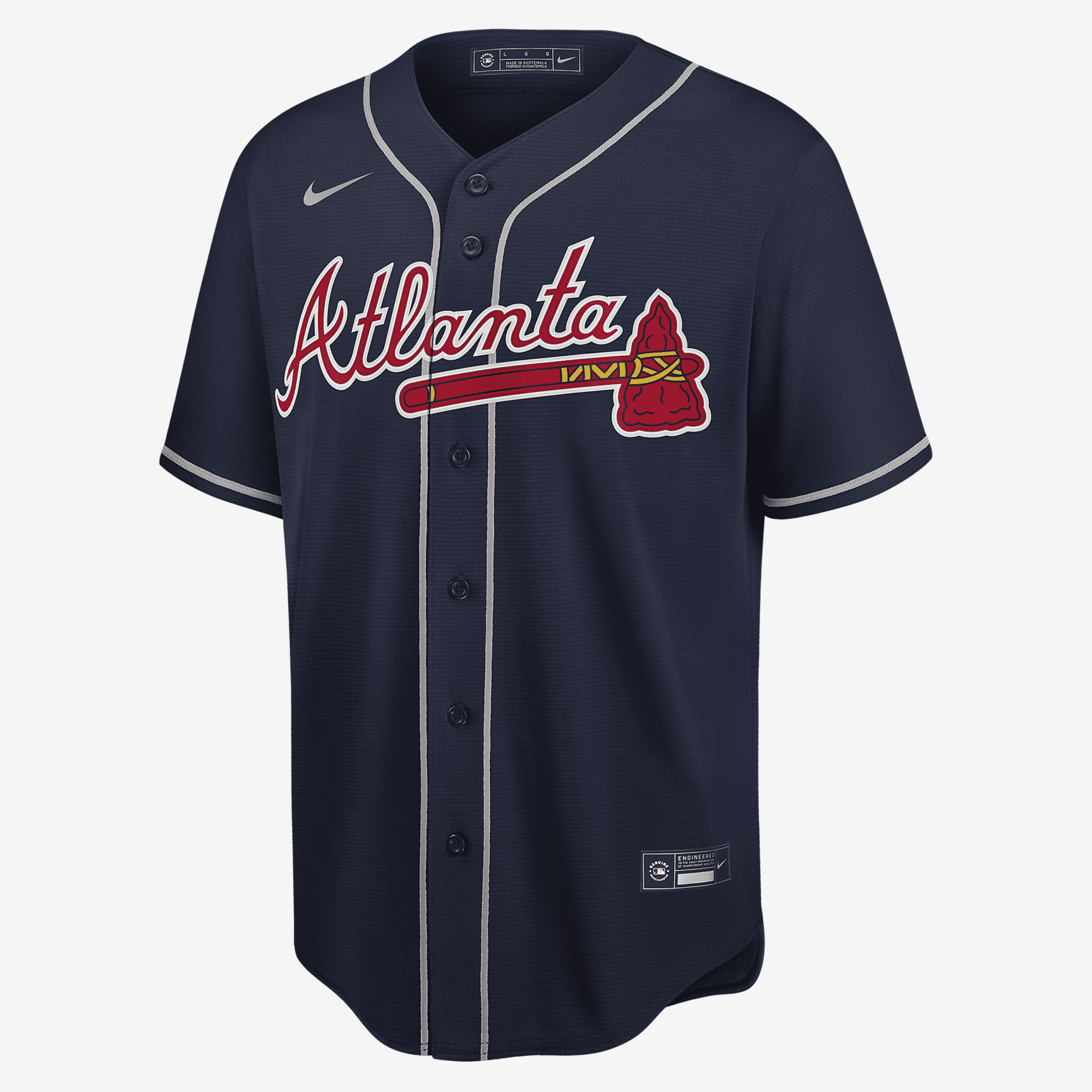 MLB Atlanta Braves Men's Replica Baseball Jersey - Midnight Navy - vstockx