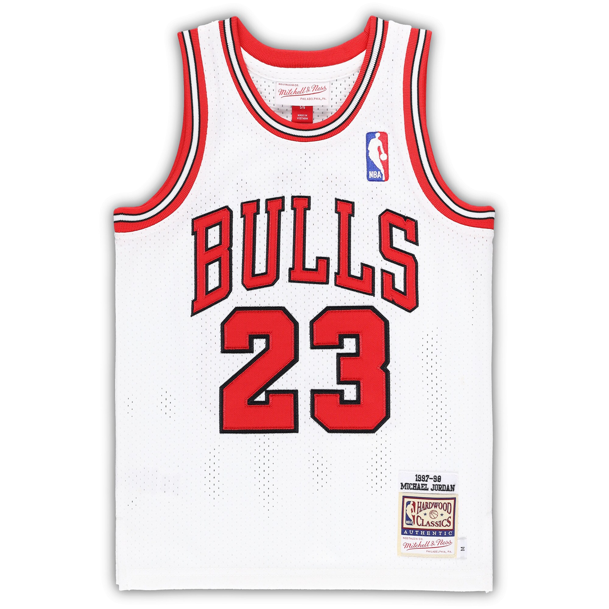 Michael Jordans Chicago Bulls Mitchell & Ness Preschool 1997/98 Hardwood Classics Authentic Jersey - White - vstockx