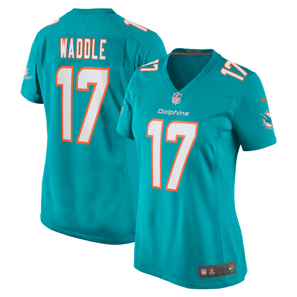 Women's Miami Dolphins Jaylen Waddle Game Player Jersey Aqua - vstockx