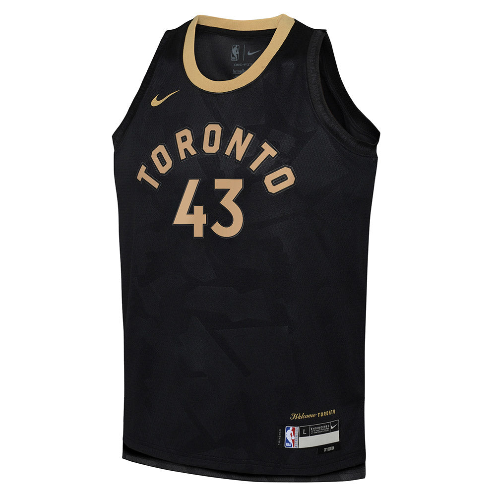 Youth Toronto Raptors Pascal Siakam City Edition Jersey - Black - vstockx