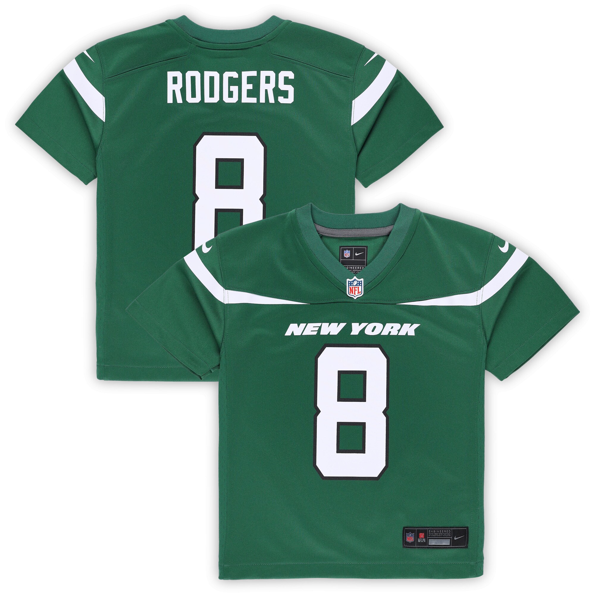 Aaron Rodgers New York Jets Nike Toddler Game Jersey - Gotham Green - vstockx