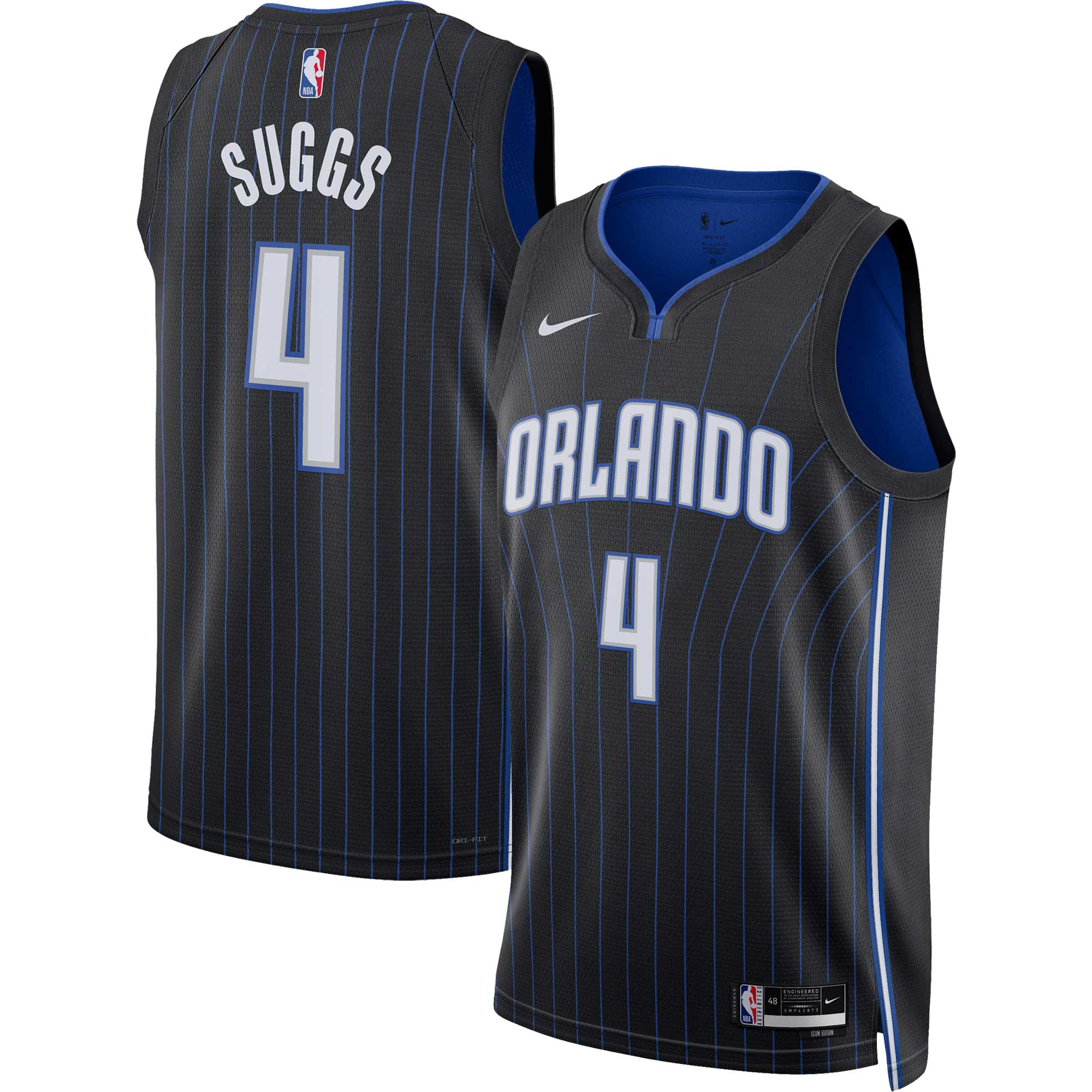 Jalen Suggs Orlando Magic Nike Unisex Swingman Jersey - Association Edition - Black - vstockx