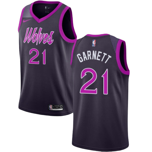 Men's Minnesota Timberwolves Kevin Garnett City Edition Jersey - Purple - vstockx