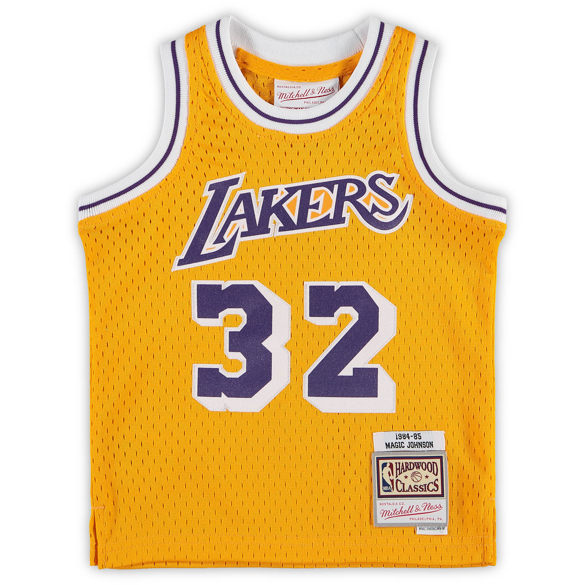 Magic Johnson Los Angeles Lakers Mitchell & Ness Infant Retired Player Jersey - Gold - vstockx