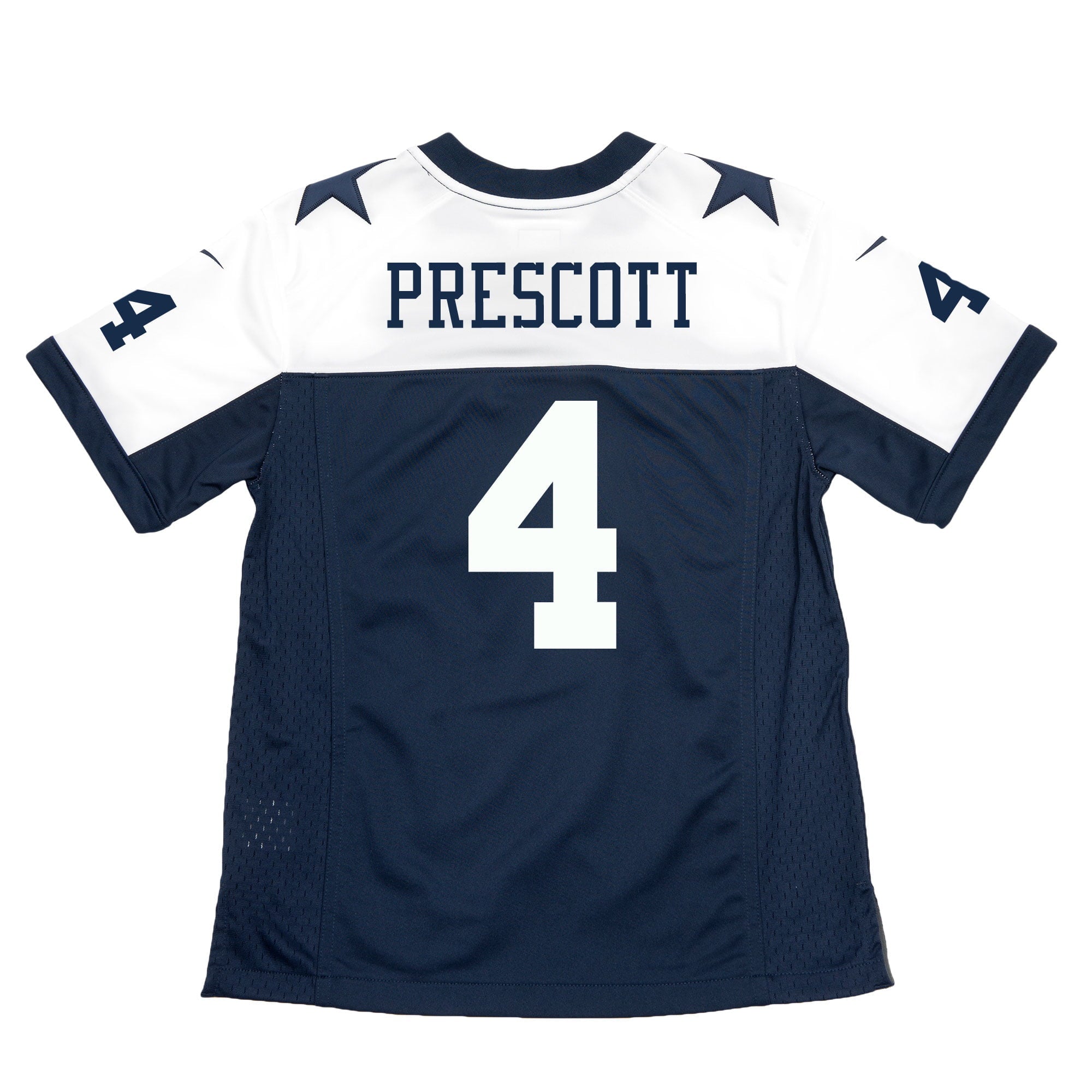 Youth Nike Dak Prescott Navy Dallas Cowboys Throwback Game Jersey - vstockx