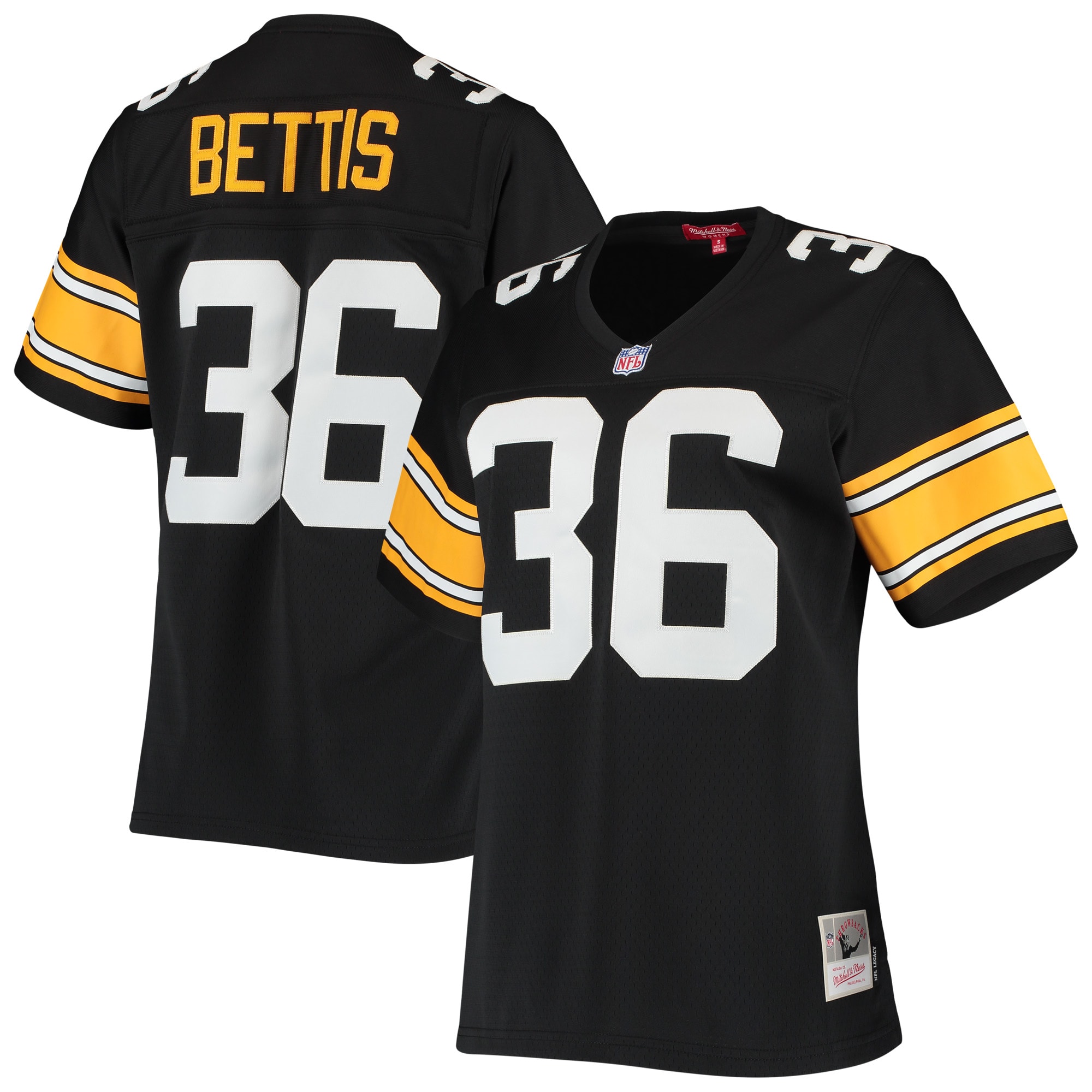 Jerome Bettis Pittsburgh Steelers Mitchell & Ness Women's 1996 Legacy Replica Jersey - Black - vstockx