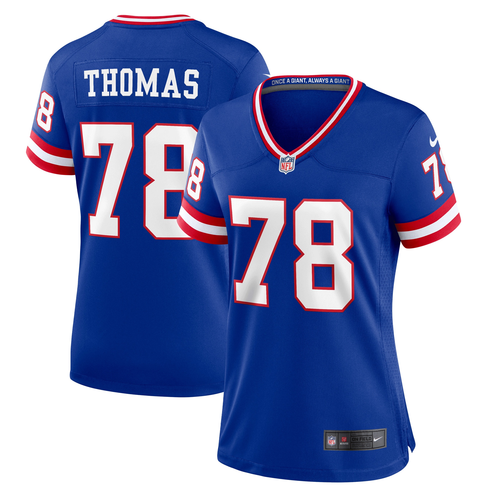 Andrew Thomas New York Giants Nike Women's Classic Player Game Jersey - Royal - vstockx