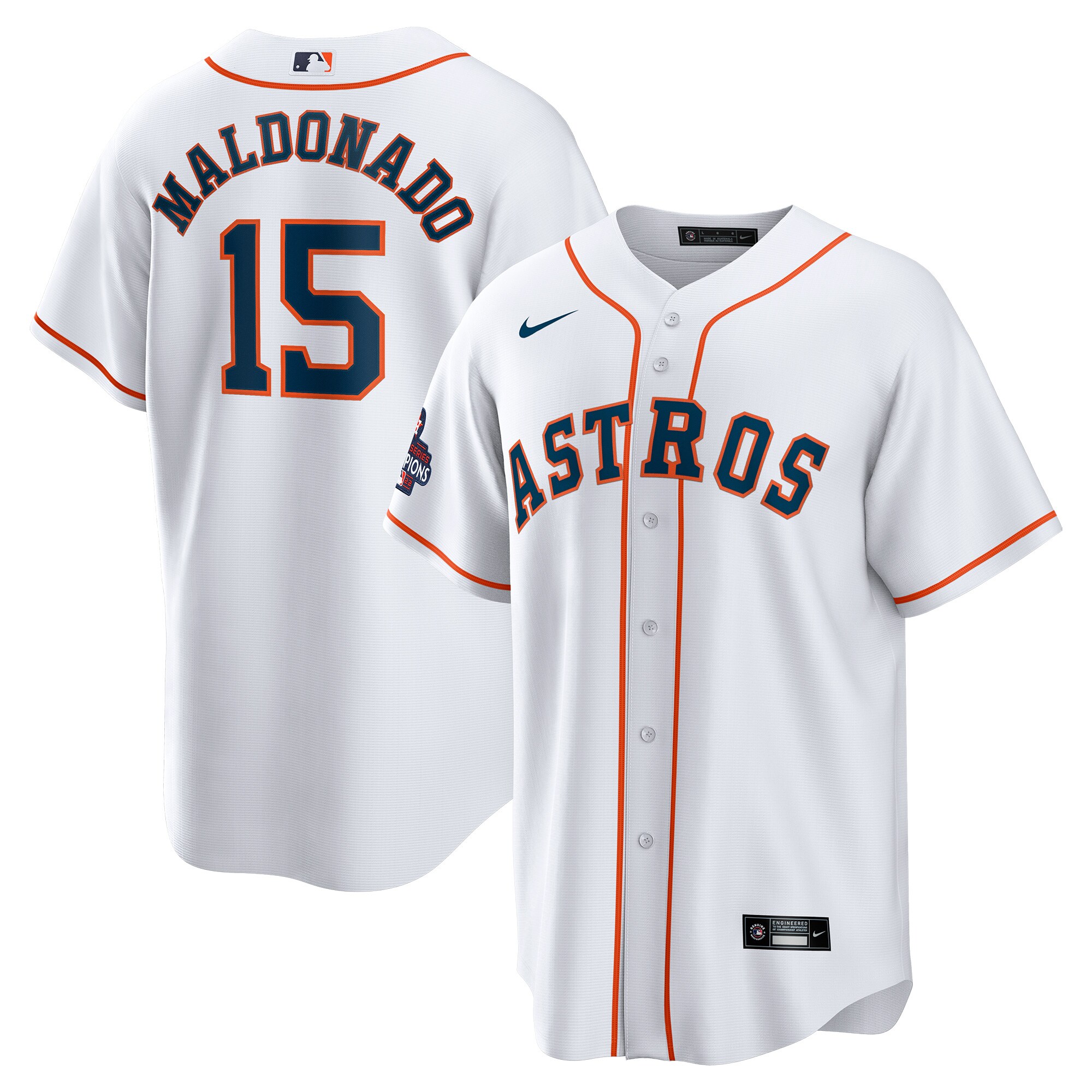 Martin Maldonado Houston Astros Nike Home 2022 World Series Champions Replica Player Jersey - White - vstockx