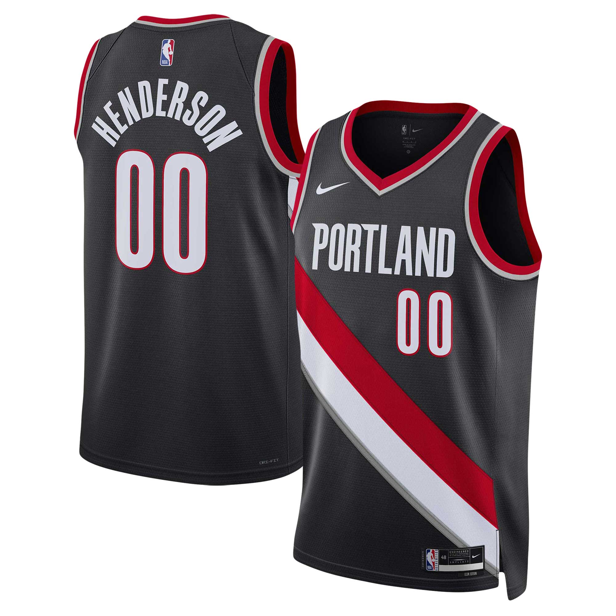 Scoot Henderson Portland Trail Blazers Nike Unisex 2023 NBA Draft Swingman Jersey - Icon Edition - Black - vstockx