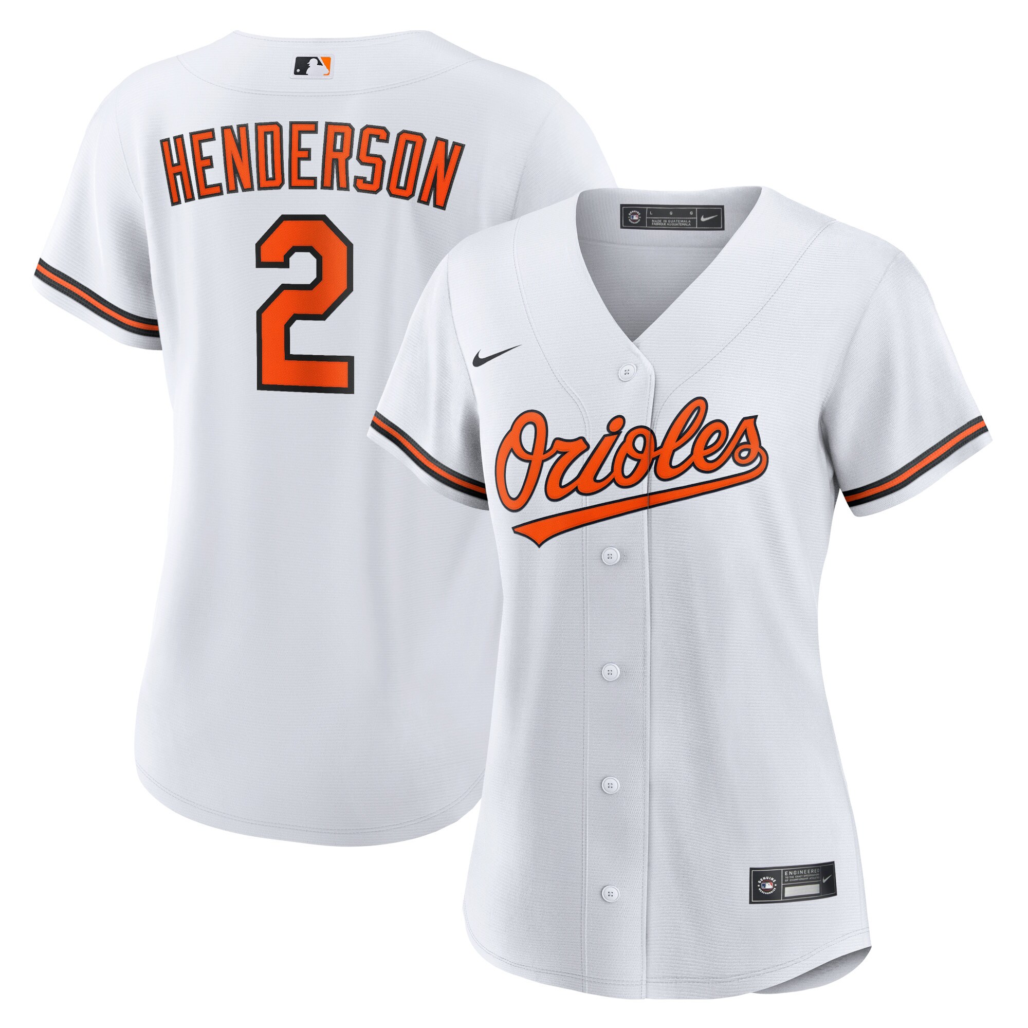 Gunnar Henderson Baltimore Orioles Nike Women's Replica Player Jersey - White - vstockx