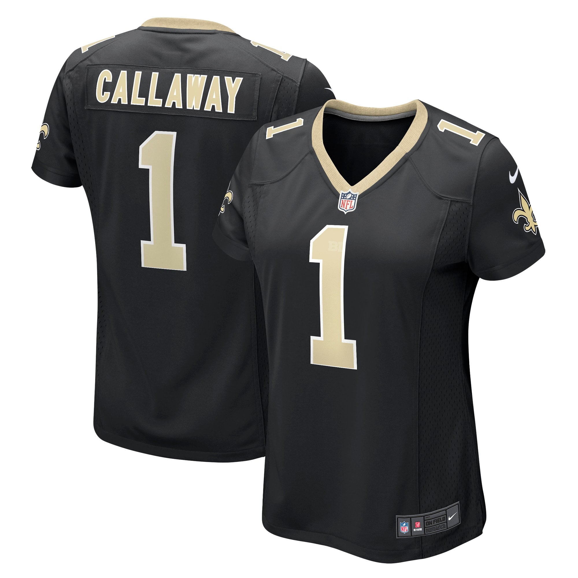 Women's Nike Marquez Callaway Black New Orleans Saints Game Jersey - vstockx