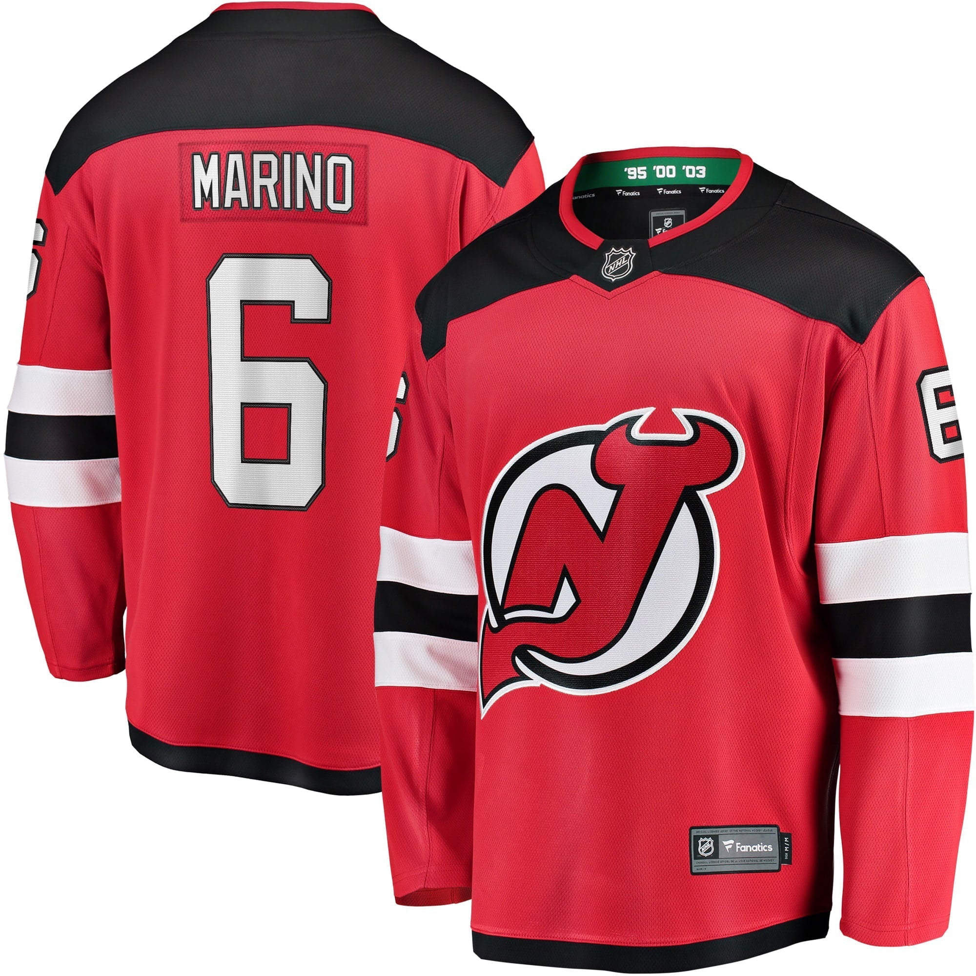 Men's Fanatics Branded John Marino Red New Jersey Devils Home Breakaway Player Jersey - vstockx