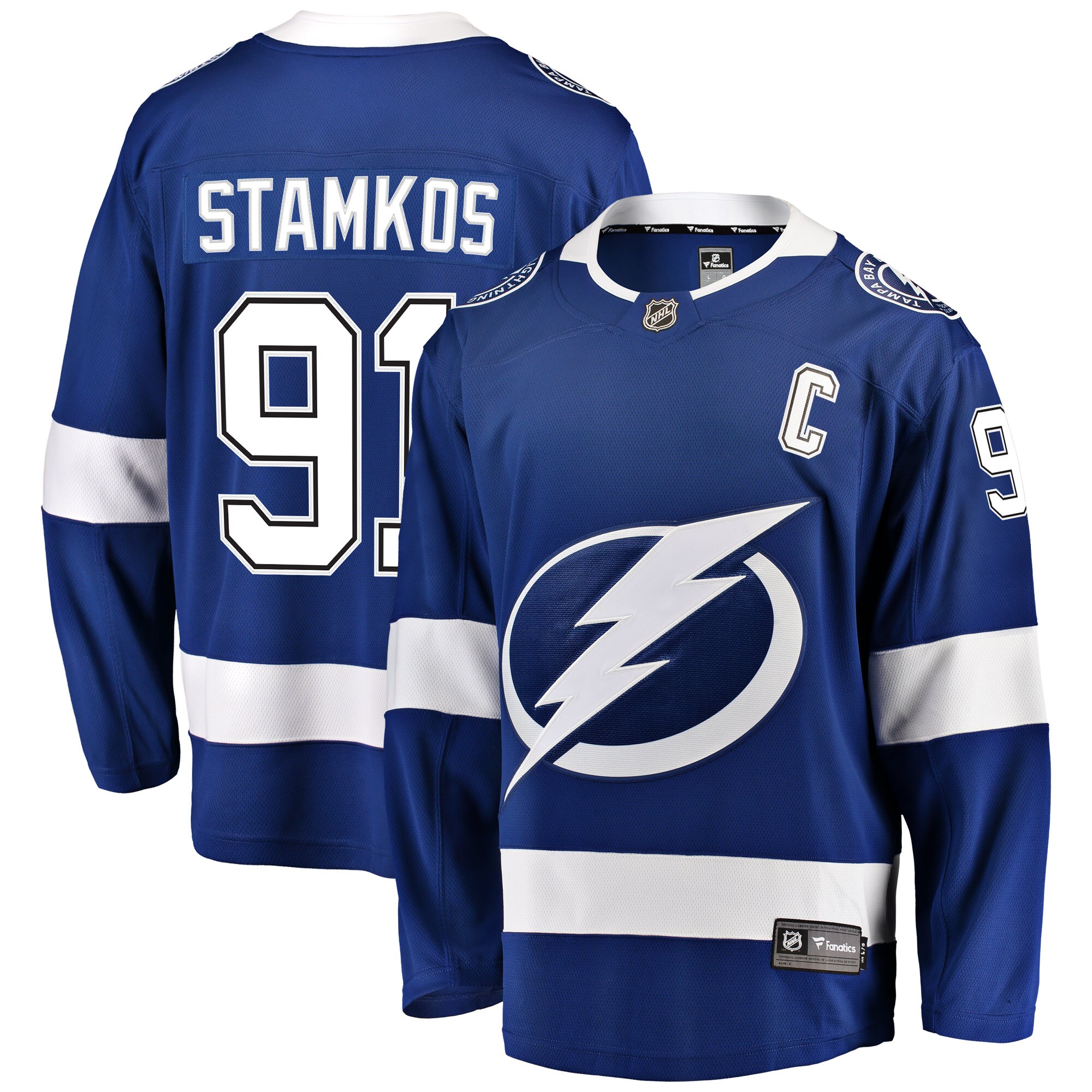 Steven Stamkos Tampa Bay Lightning Fanatics Branded Breakaway Player Jersey - Blue - vstockx