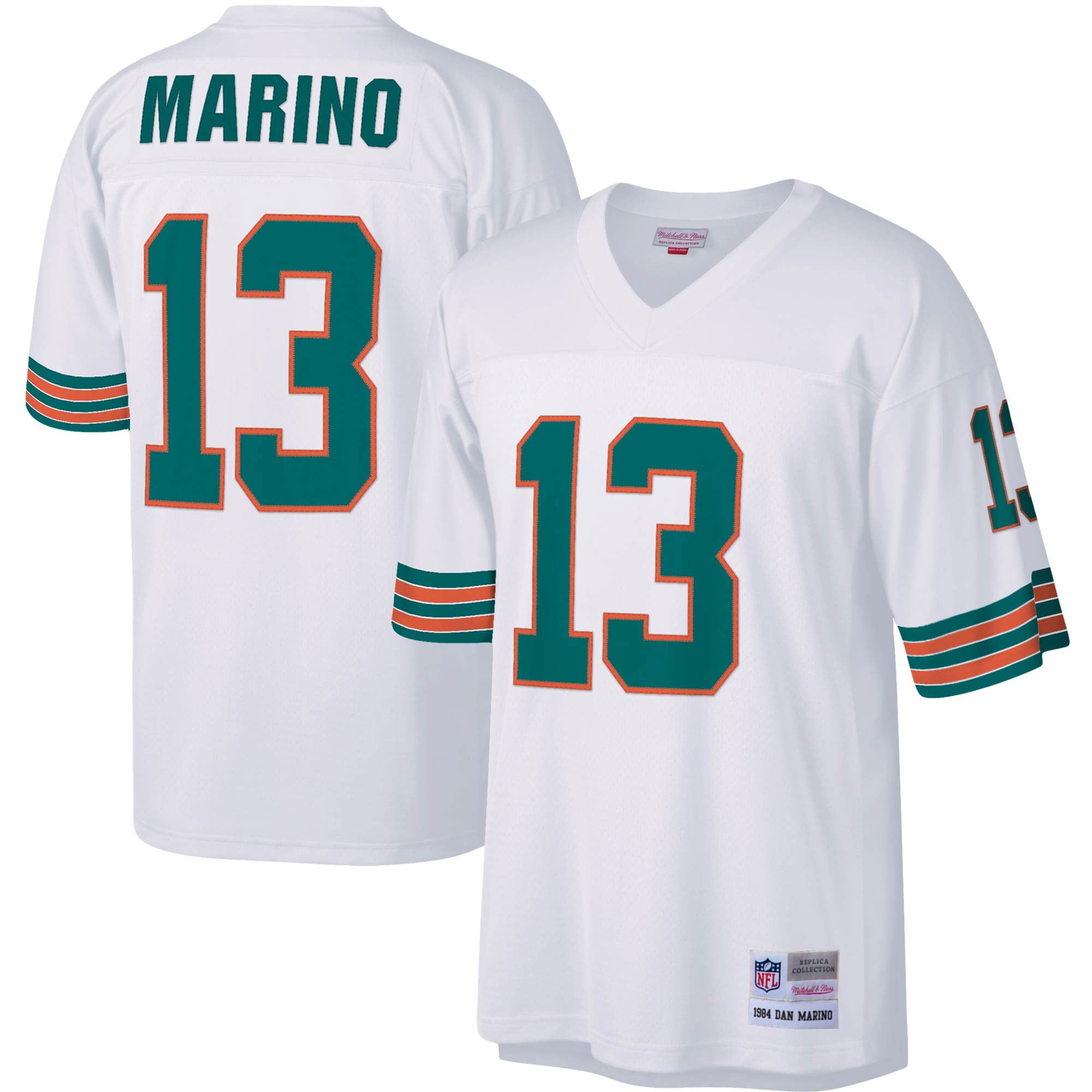 Dan Marino Miami Dolphins Mitchell & Ness Big & Tall 1984 Retired Player Replica Jersey - White - vstockx