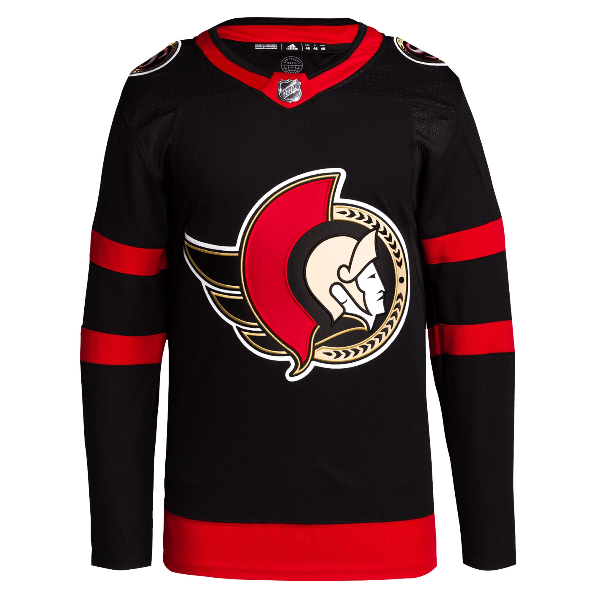 Ottawa Senators adidas Home Primegreen Authentic Pro Blank Jersey - Black - vstockx