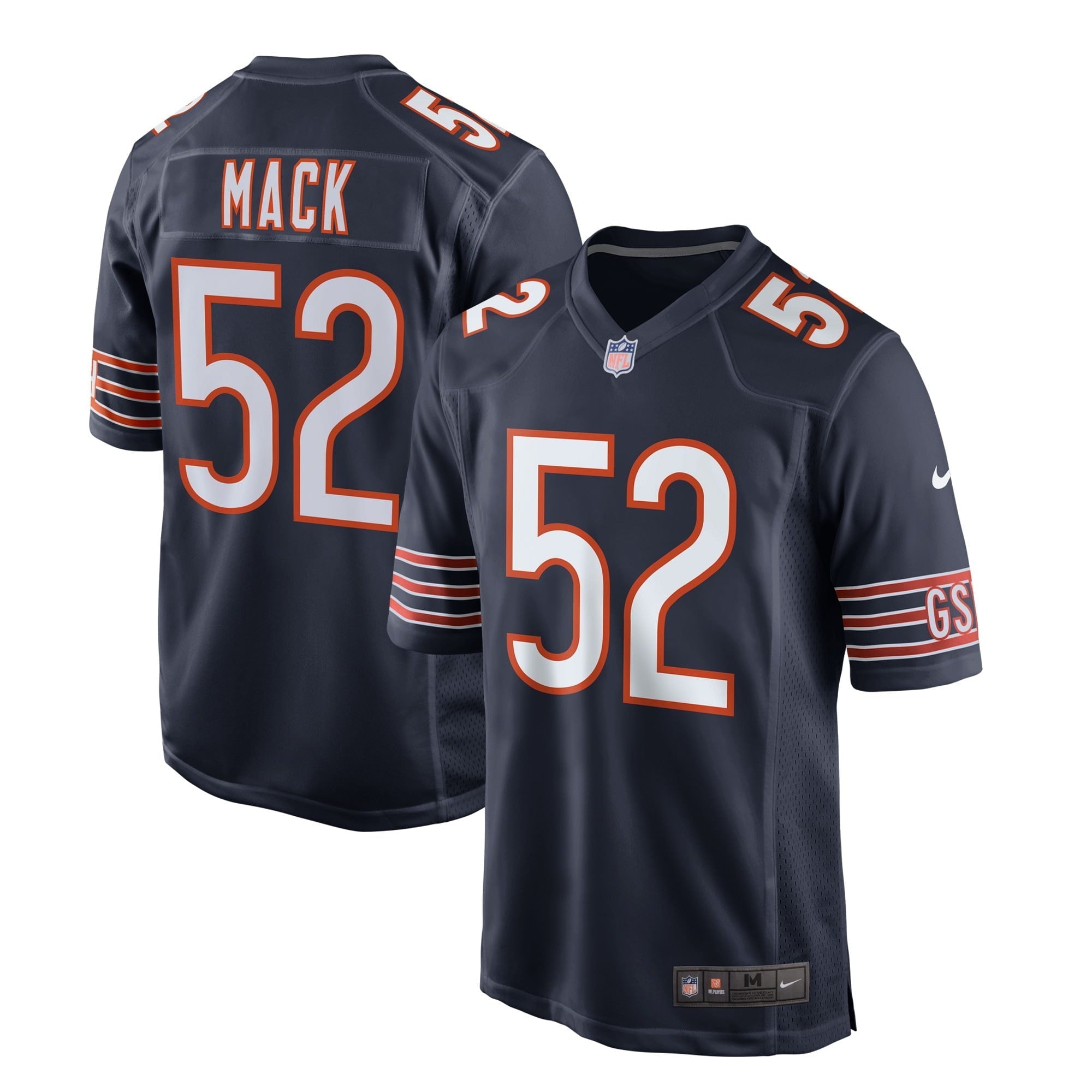 Men's Nike Khalil Mack Navy Chicago Bears Game Player Jersey - vstockx