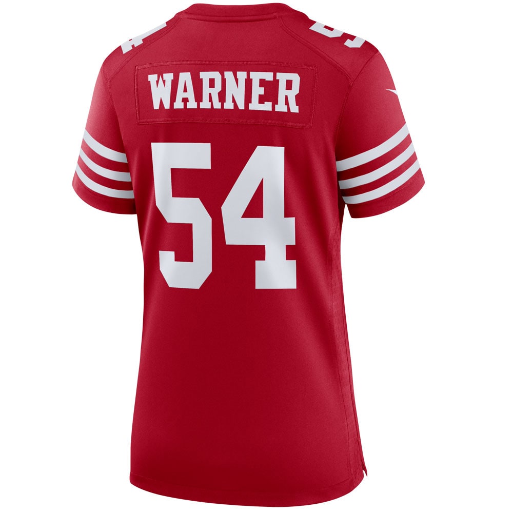 Women's Nike Fred Warner Scarlet San Francisco 49ers Player Game Jersey - vstockx