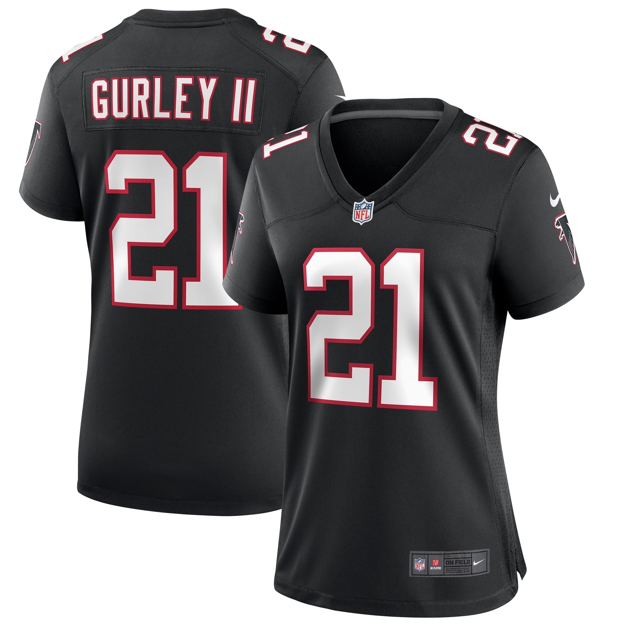 Women's Nike Todd Gurley II Black Atlanta Falcons Throwback Game Jersey - vstockx