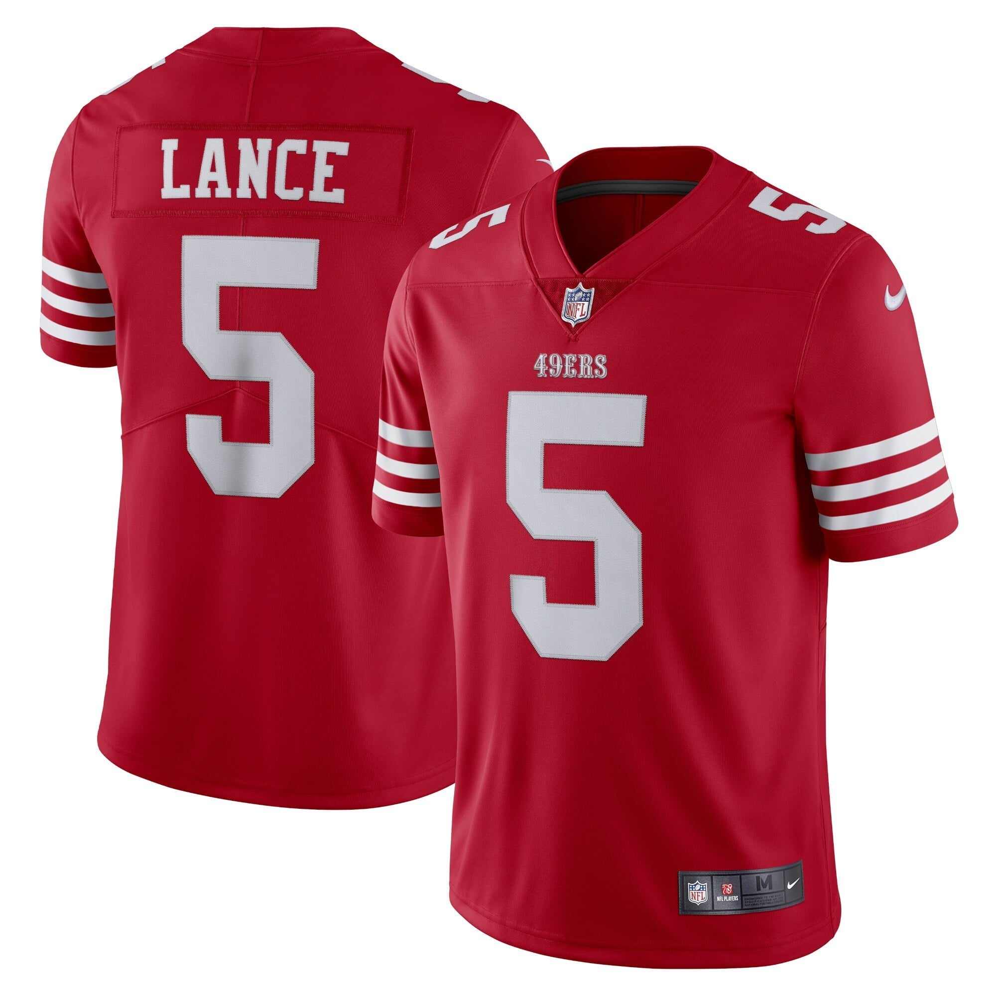 Men's Nike Trey Lance Scarlet San Francisco 49ers Vapor Limited Jersey - vstockx
