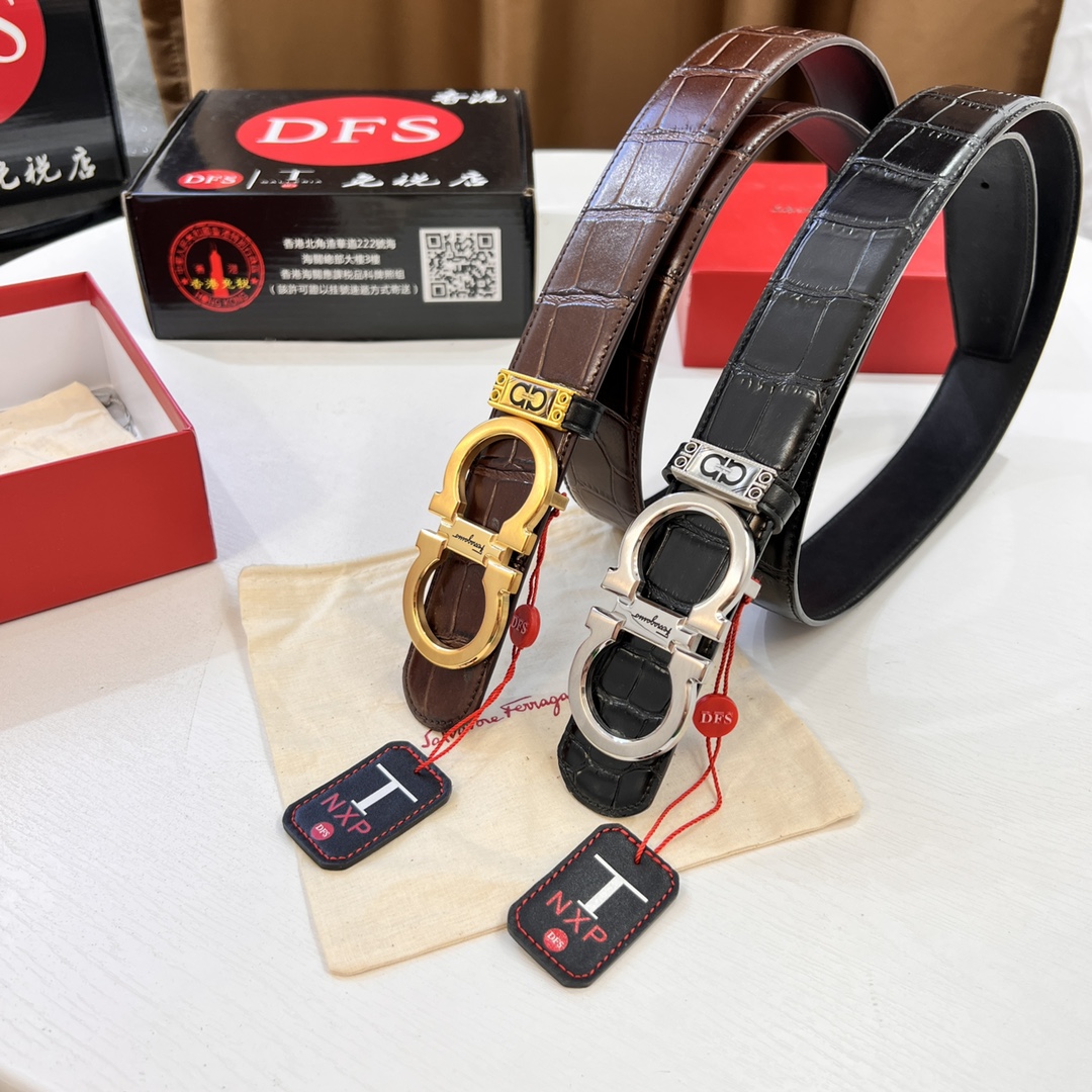 Streetwear Belt Ferragamo 320306 size:3.5cm - vstockx