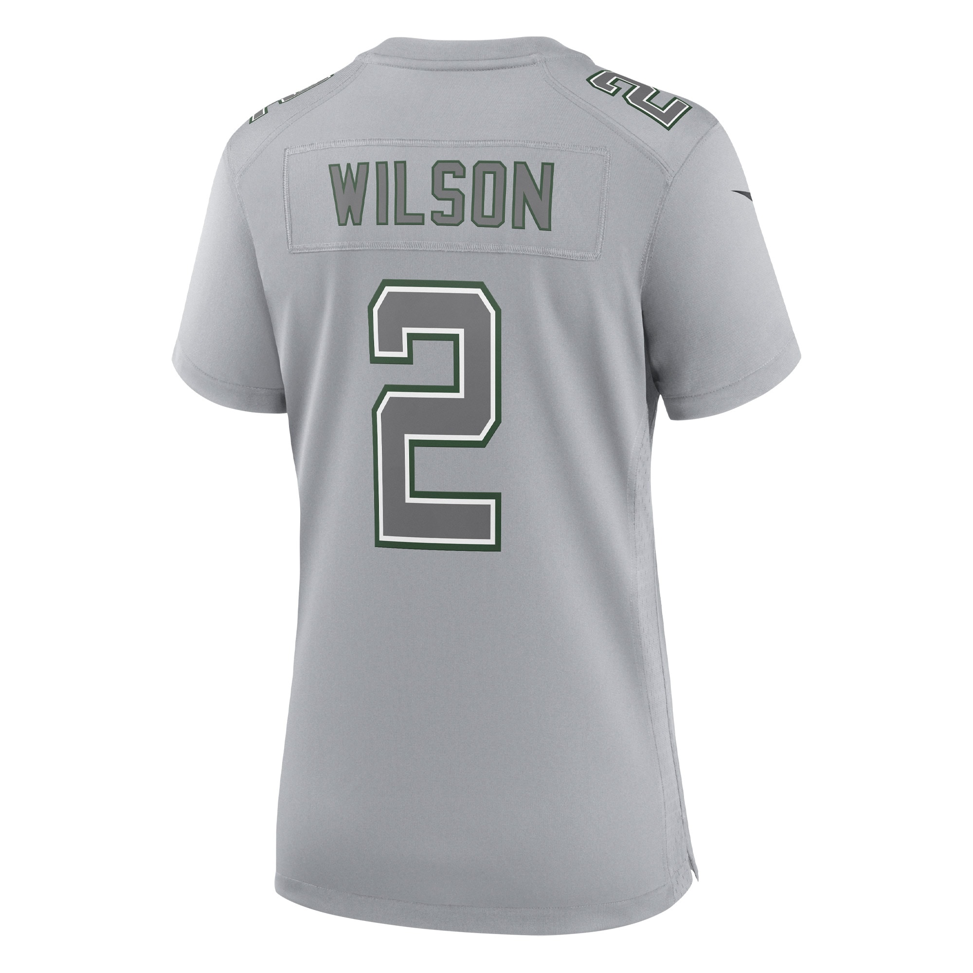 Zach Wilson New York Jets Nike Women's Atmosphere Fashion Game Jersey - Gray - vstockx