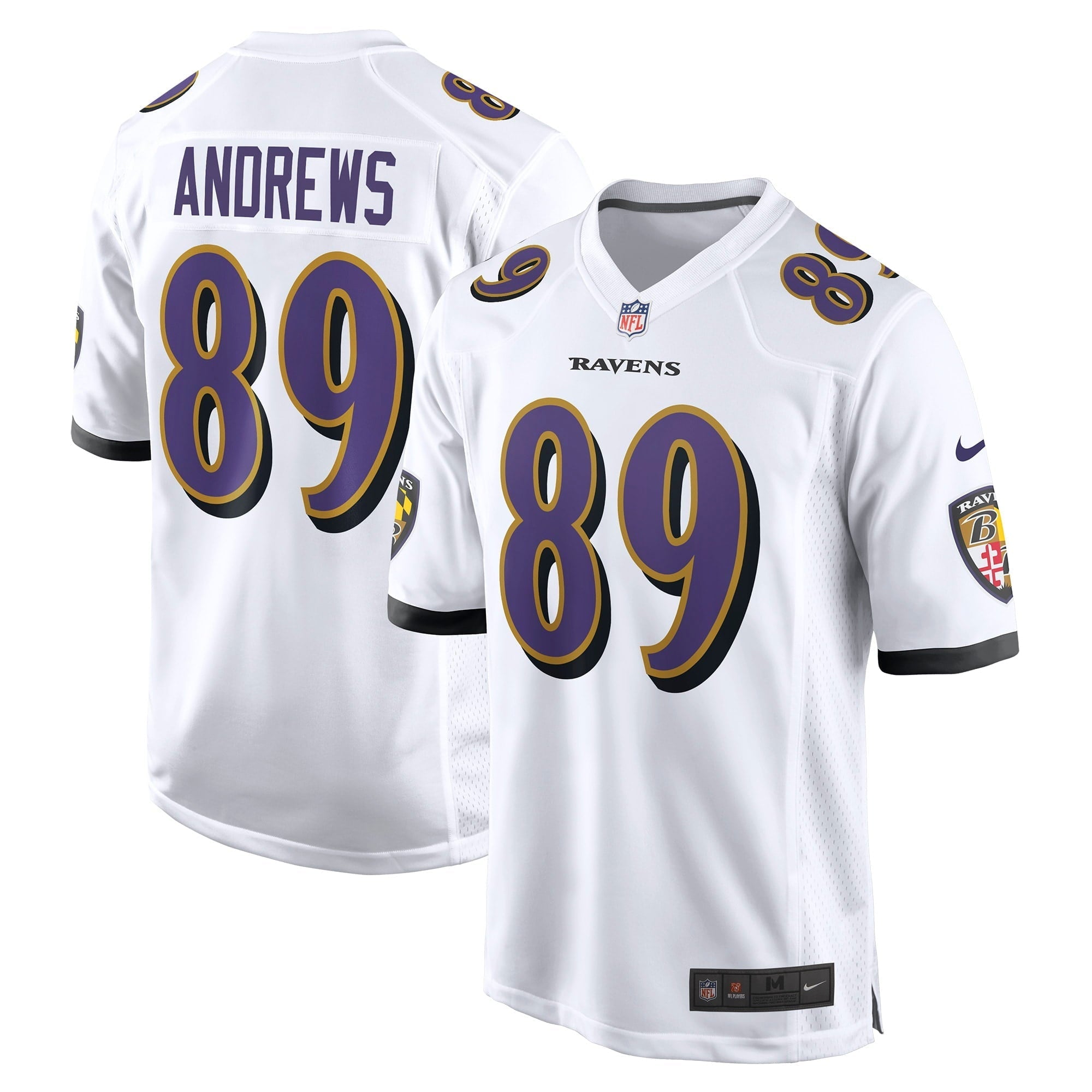 Men's Nike Mark Andrews White Baltimore Ravens Game Jersey - vstockx