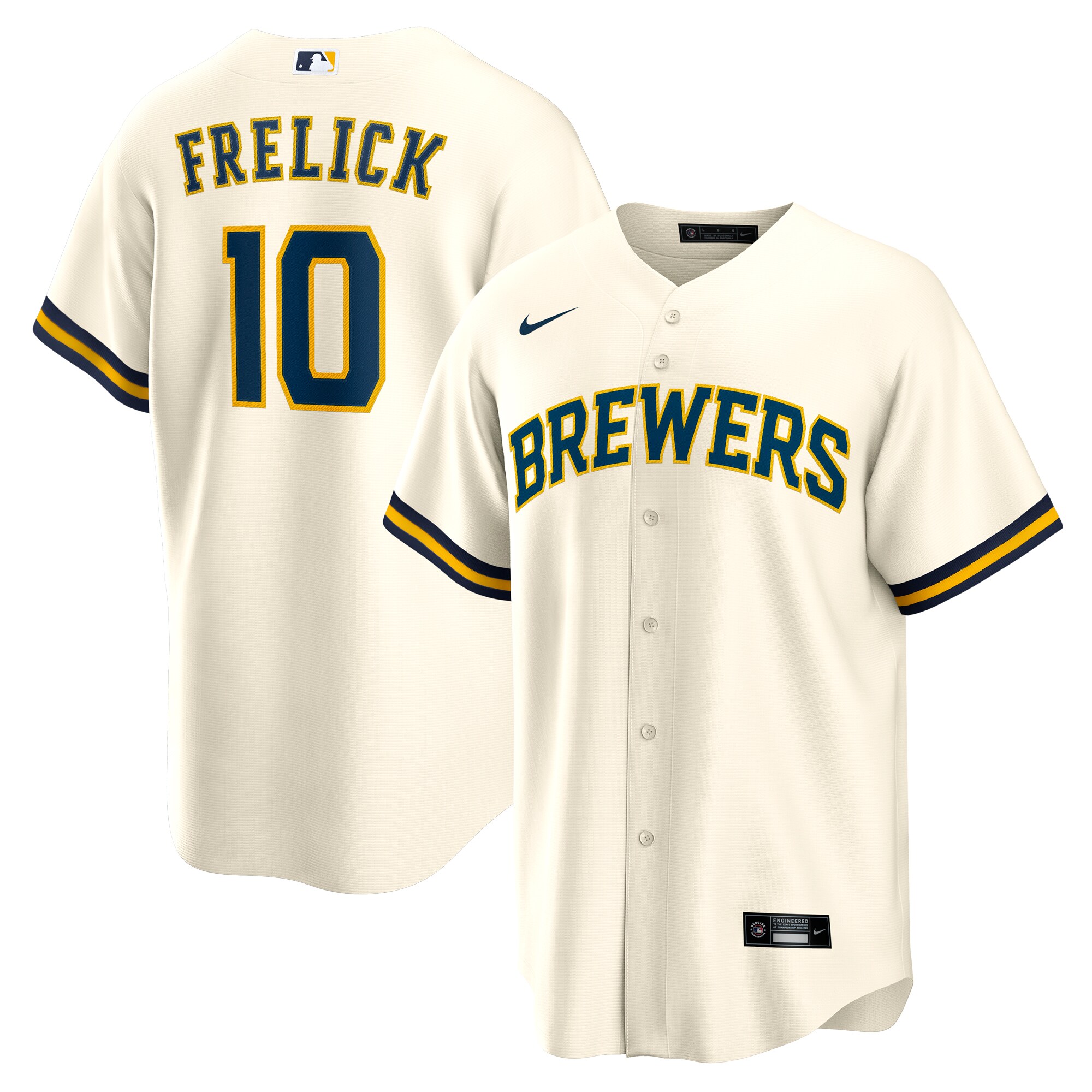 Sal Frelick Milwaukee Brewers Nike Home Replica Player Jersey - Cream - vstockx