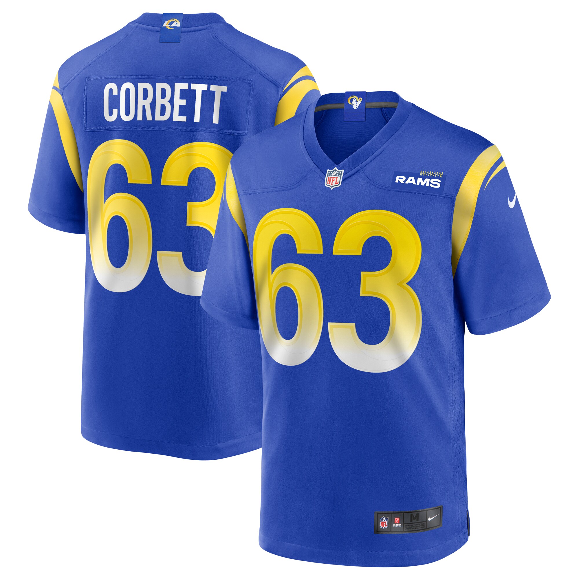 Austin Corbett Los Angeles Rams Nike Game Jersey - Royal - vstockx