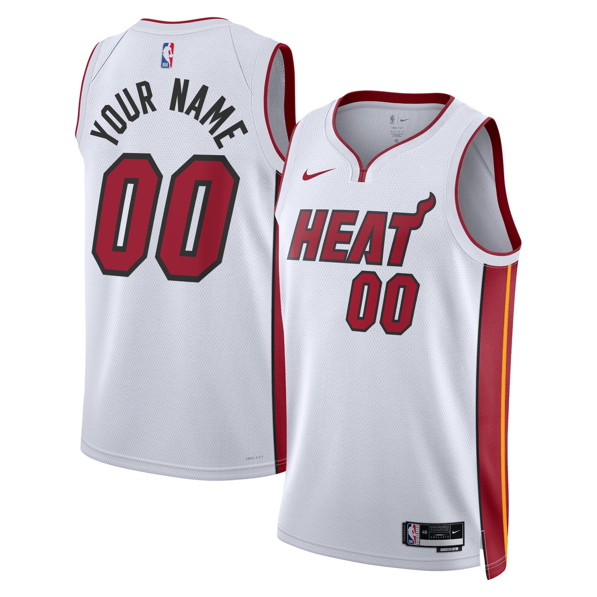 Miami Heat Nike Unisex Swingman Custom Jersey White - Icon Edition - vstockx