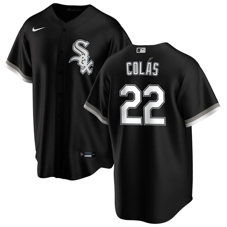 Men's Oscar Cols Chicago White Sox Black Alternate Premium Stitch Replica Jersey - vstockx