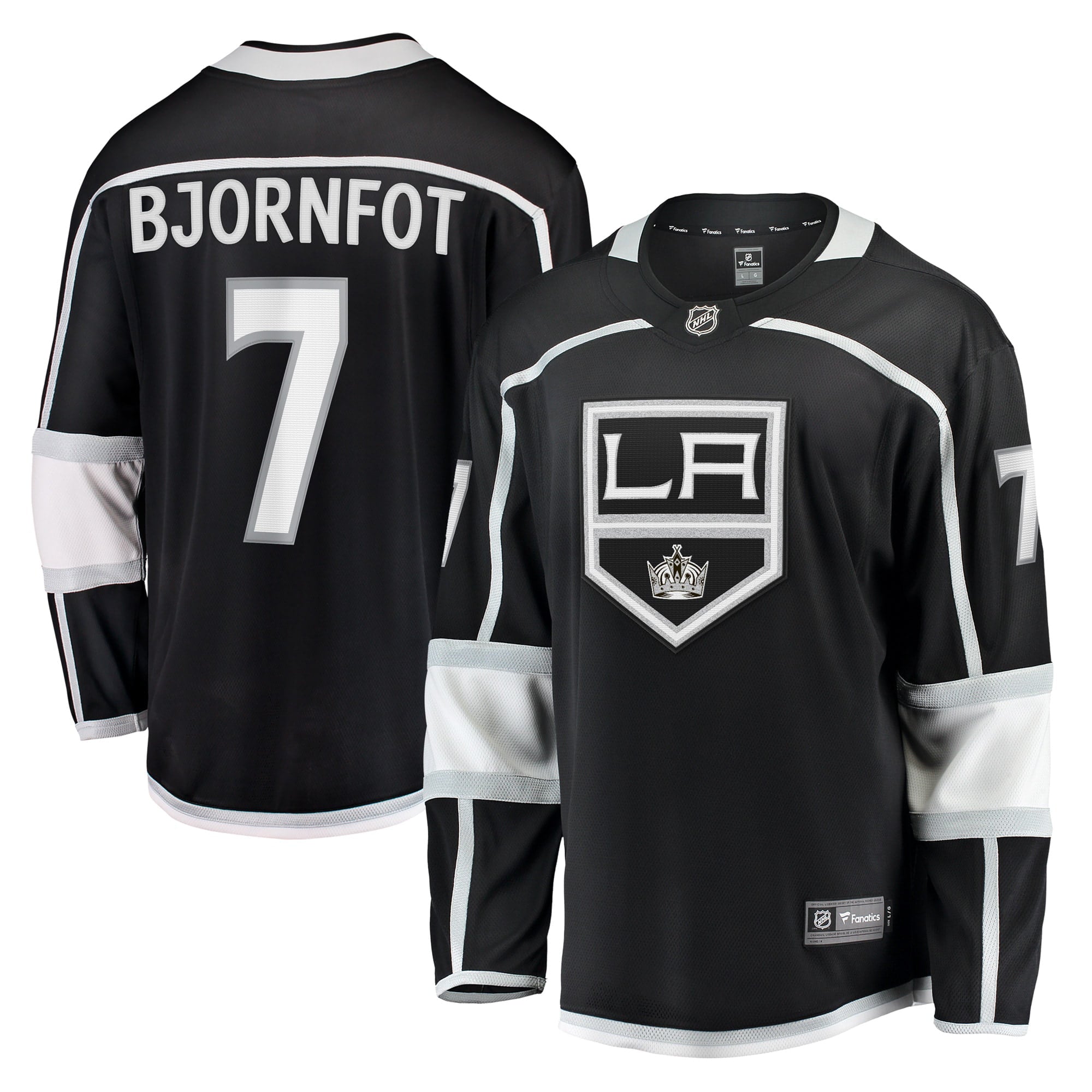 Men's Fanatics Branded Tobias Bjornfot Black Los Angeles Kings Home Breakaway Player Jersey - vstockx