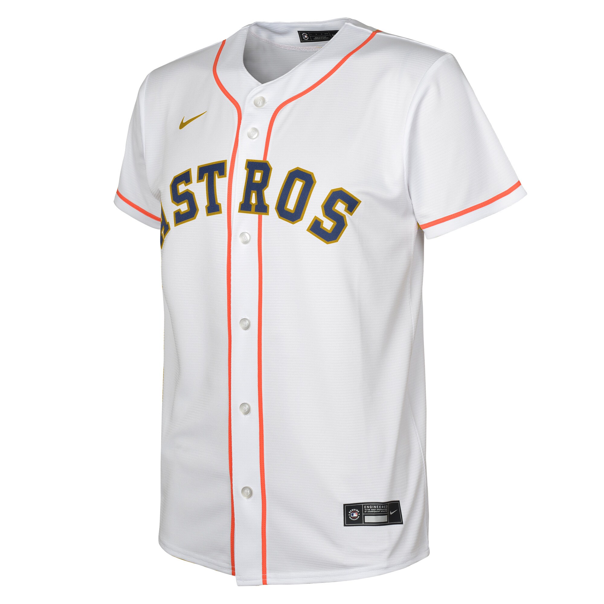 Houston Astros Nike Youth 2023 Gold Collection Replica Jersey - White/Gold - vstockx