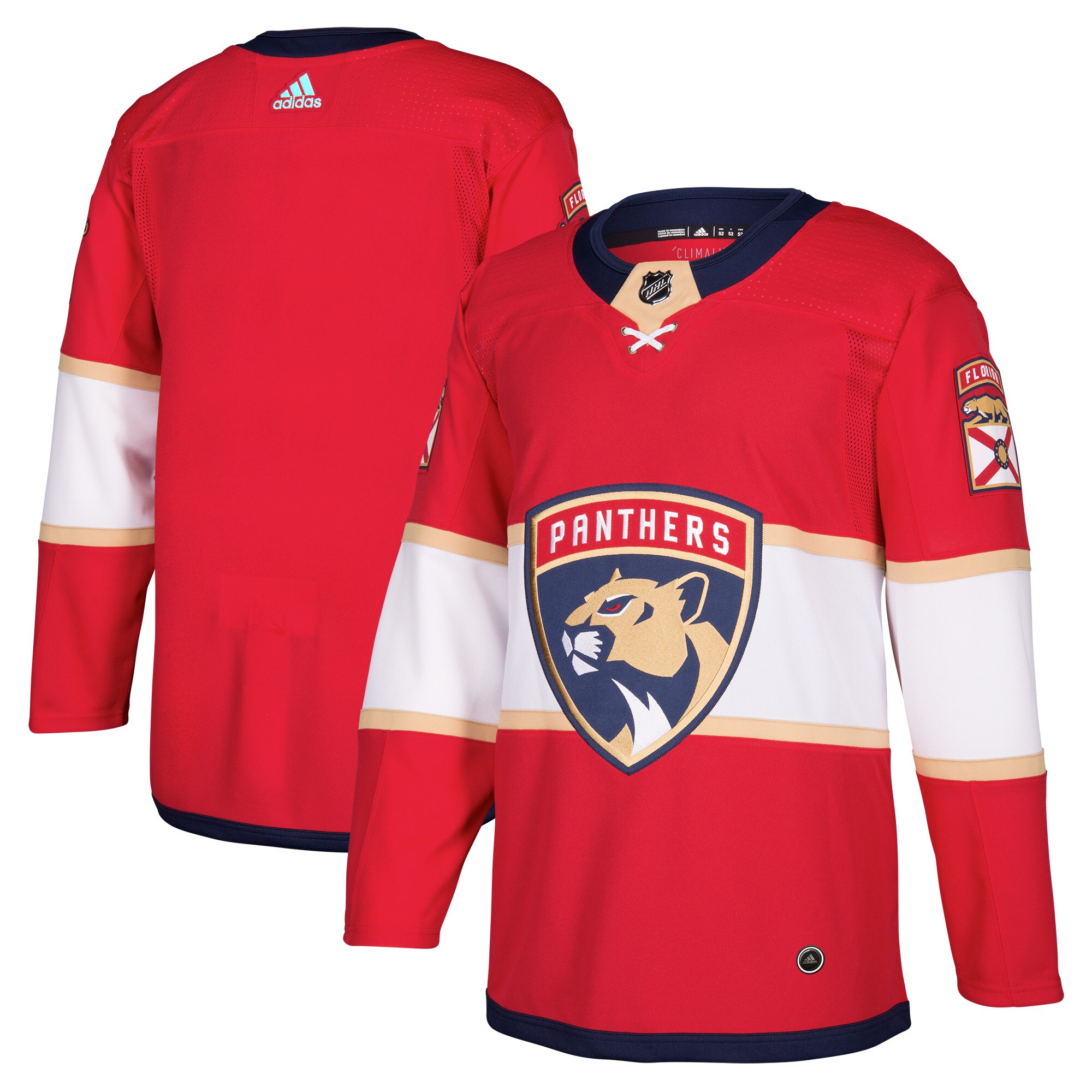 Florida Panthers adidas Home Authentic Blank Jersey - Red - vstockx