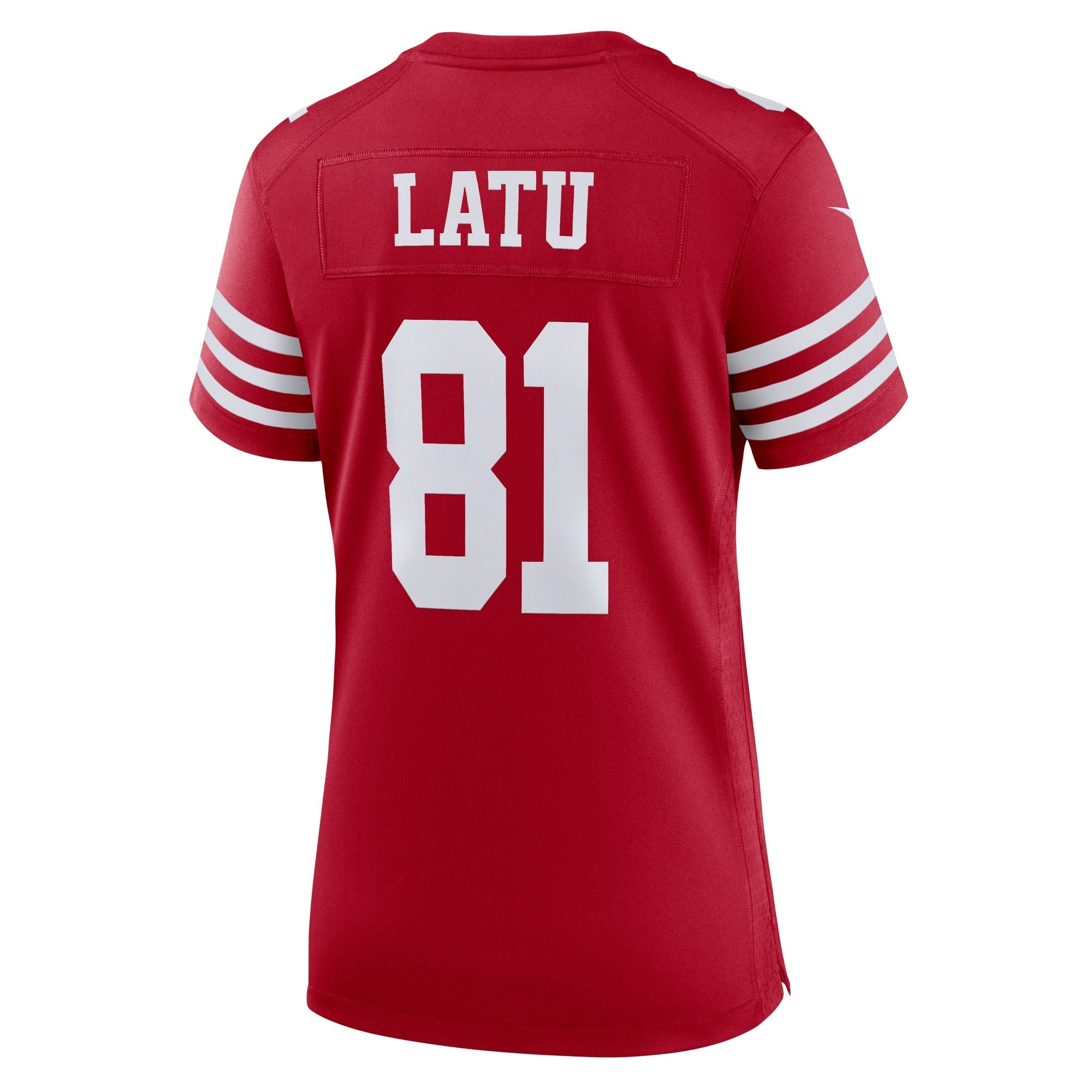 Women's Nike Cameron Latu Scarlet San Francisco 49ers Team Game Jersey - vstockx