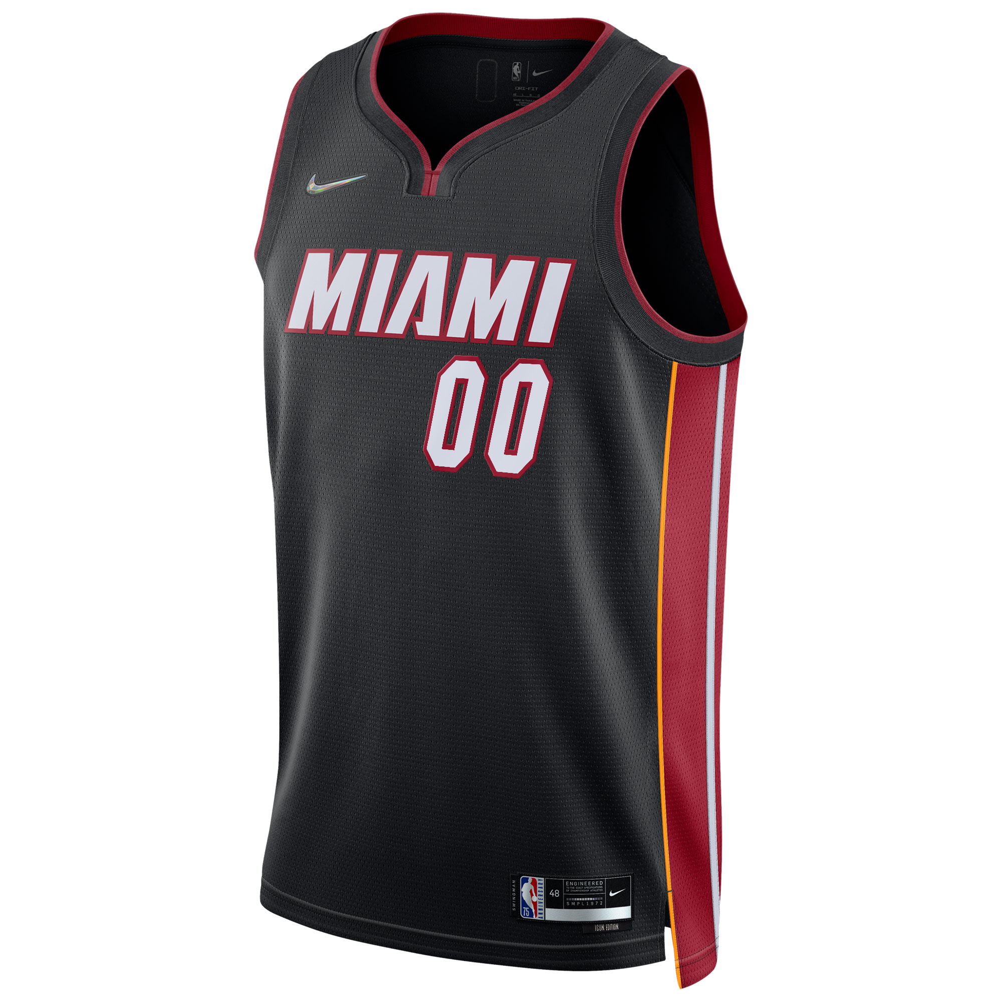 Miami Heat Nike 2021/22 Diamond Swingman Custom Jersey - Icon Edition - Black - vstockx