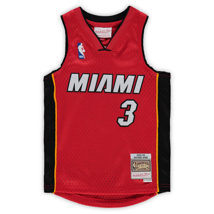 Dwyane Wade Miami Heat Mitchell & Ness Preschool 2005-06 Hardwood Classics Player Jersey - Red - vstockx