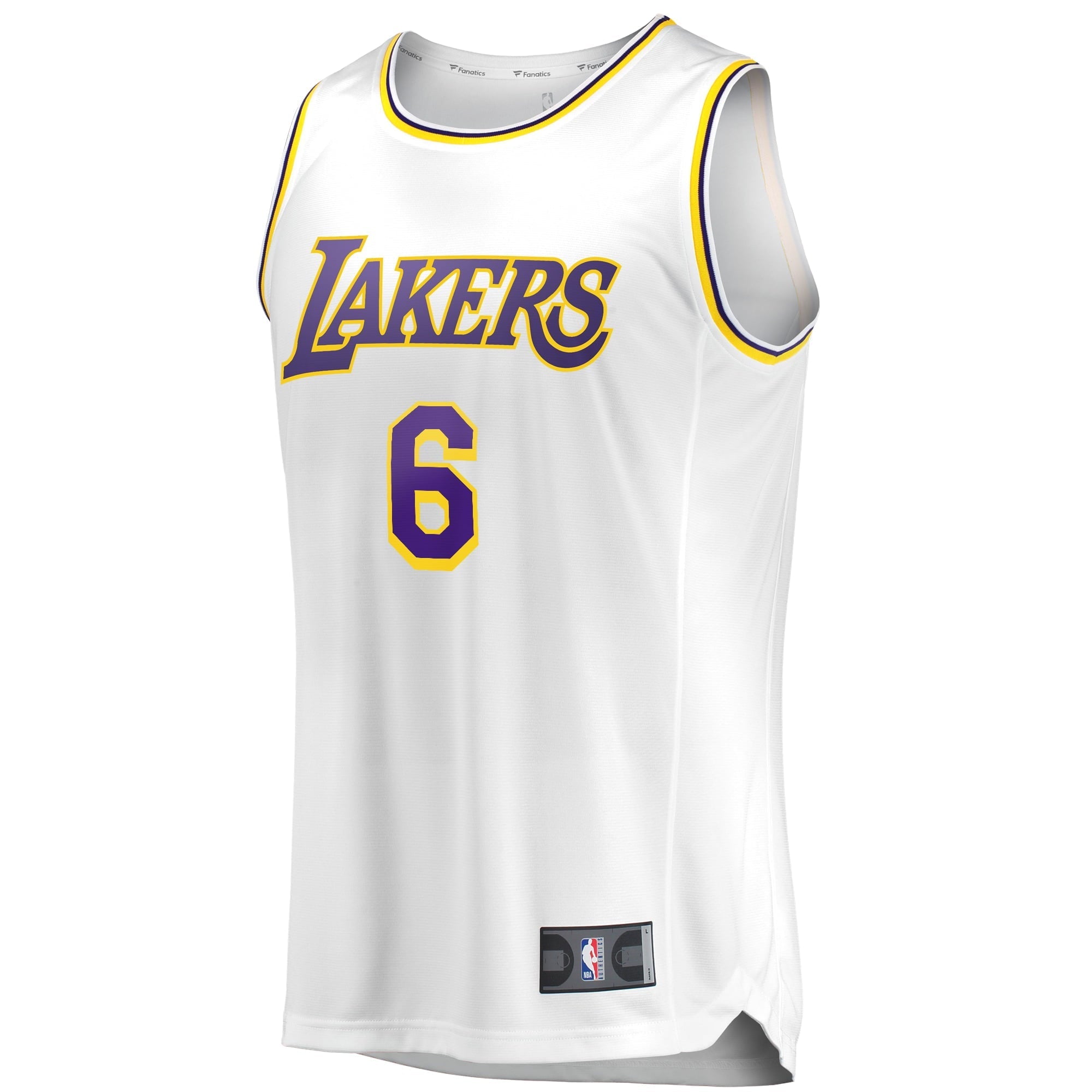 Men's Fanatics Branded LeBron James White Los Angeles Lakers 2021/22 #6 Fast Break Replica Player Jersey - Association - vstockx