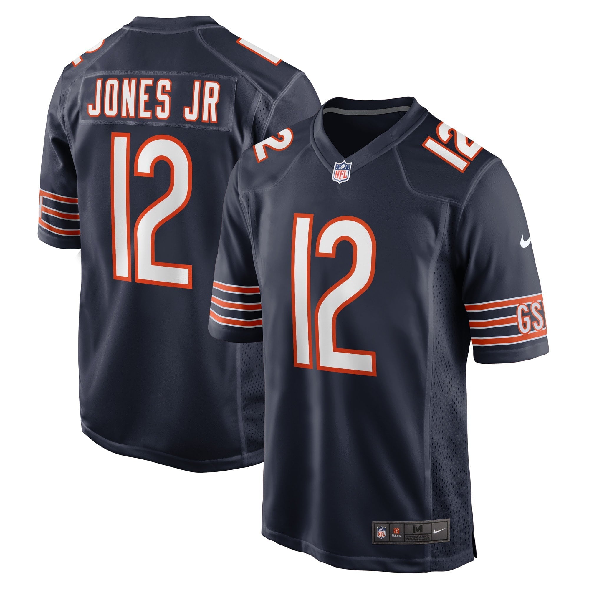 Men's Nike Velus Jones Jr. Navy Chicago Bears Game Player Jersey - vstockx