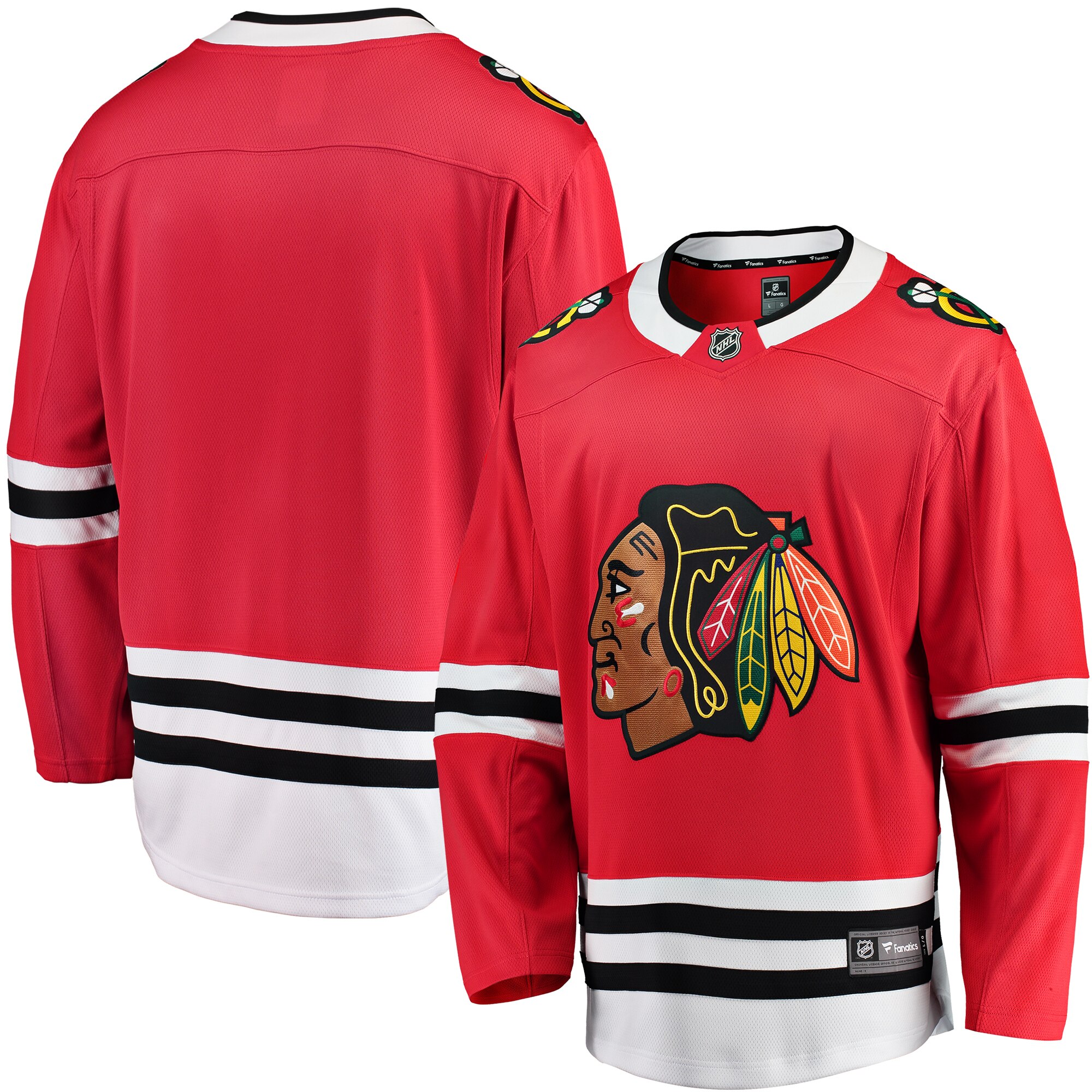 Chicago Blackhawks Fanatics Branded Breakaway Home Jersey - Red - vstockx